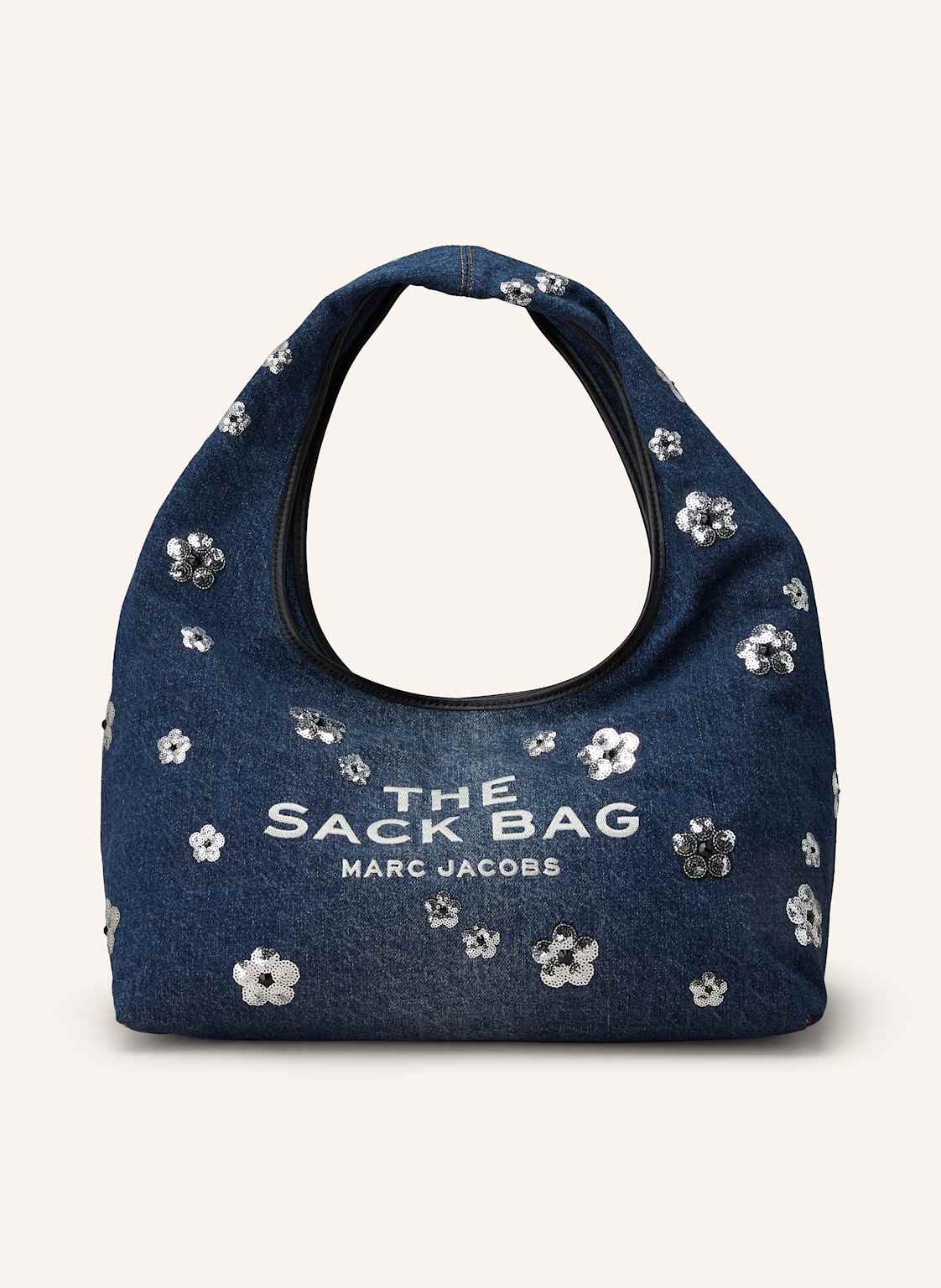 Marc Jacobs Handtasche The Sequin Daisy Denim Sack Bag Mit Pailletten blau von Marc Jacobs