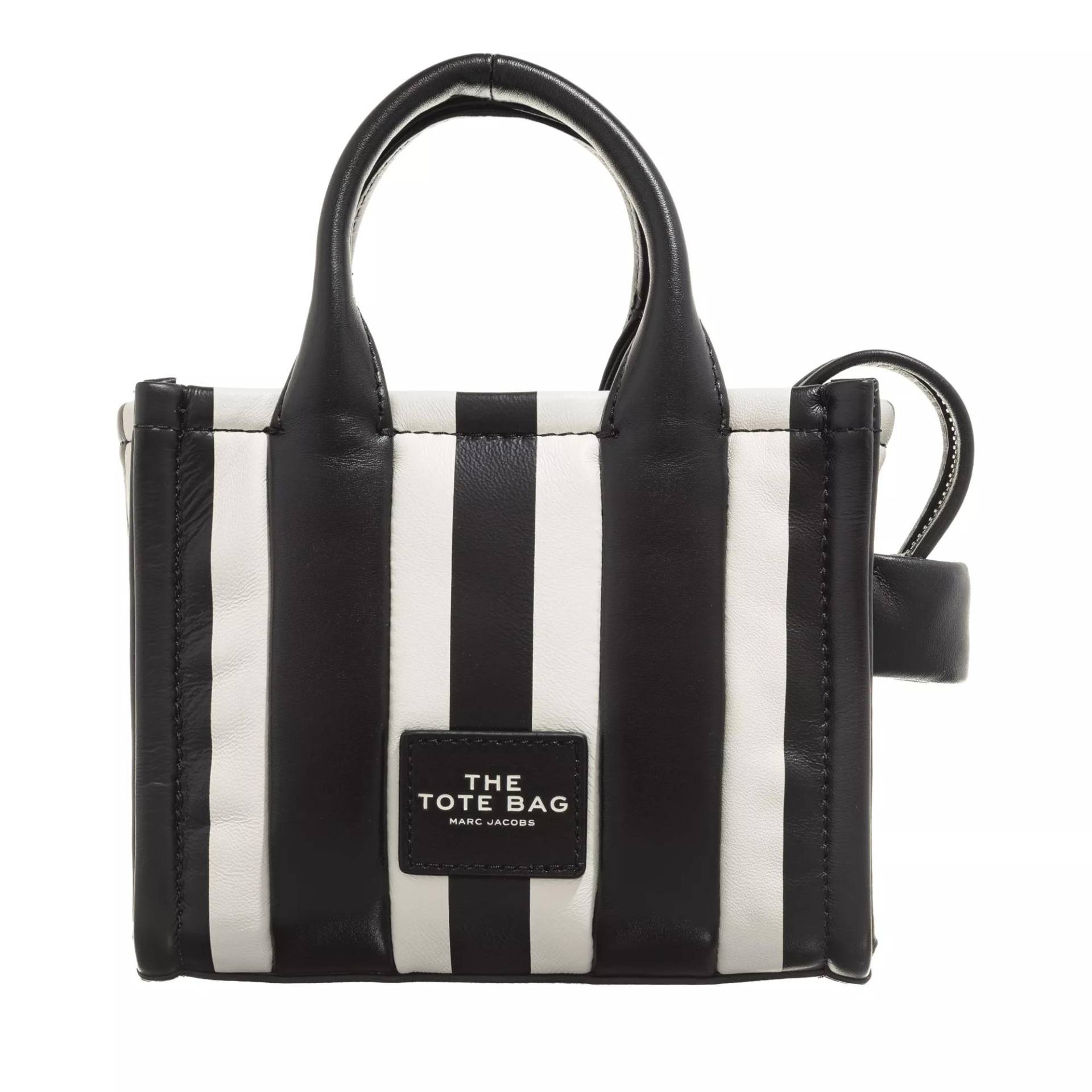 Marc Jacobs Henkeltasche - Vertical Stripe Leather Tote Bag - Gr. unisize - in Schwarz - für Damen von Marc Jacobs