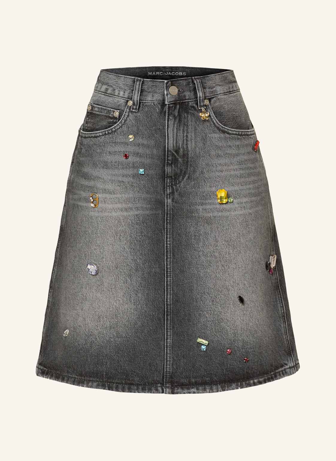 Marc Jacobs Jeansrock Mit Schmucksteinen schwarz Marc Jacobs Jeansrock Mit Schmucksteinen schwarz von Marc Jacobs