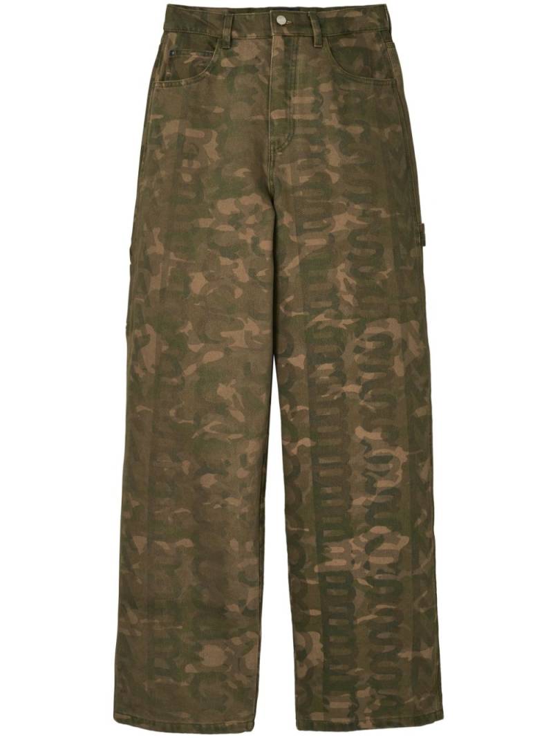 Marc Jacobs camouflage-print wide-leg jeans - Green von Marc Jacobs