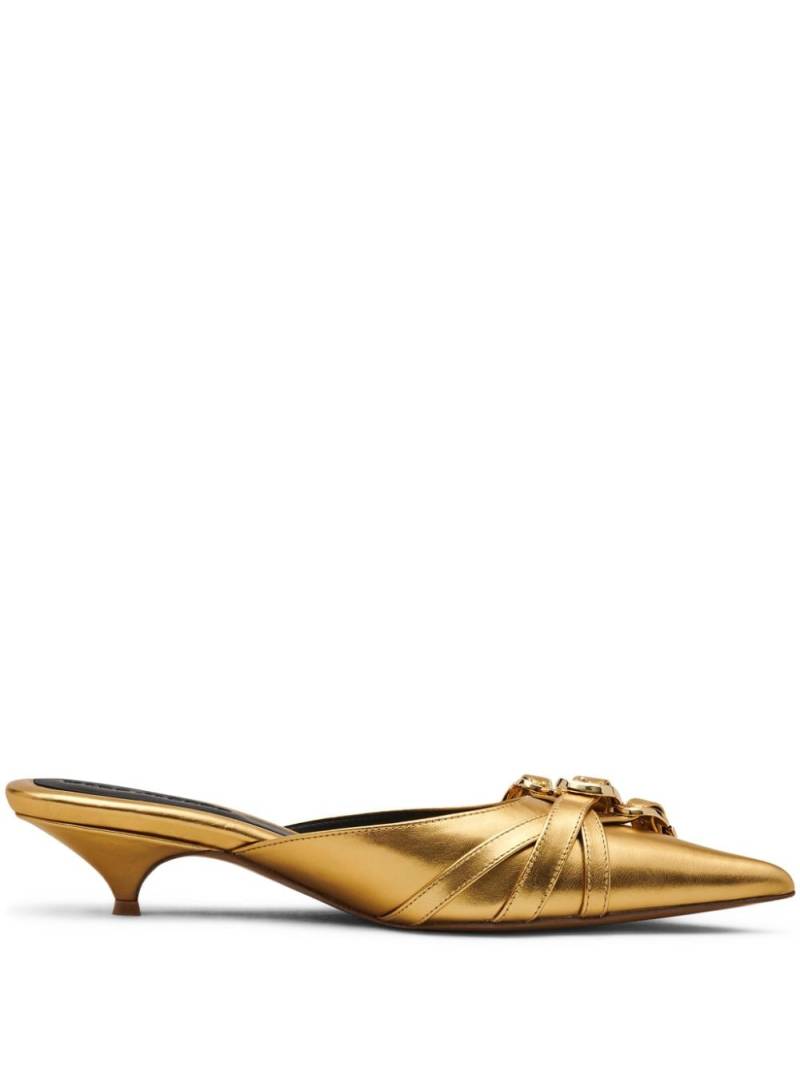 Marc Jacobs The Emma kitten-heel mules - Gold von Marc Jacobs