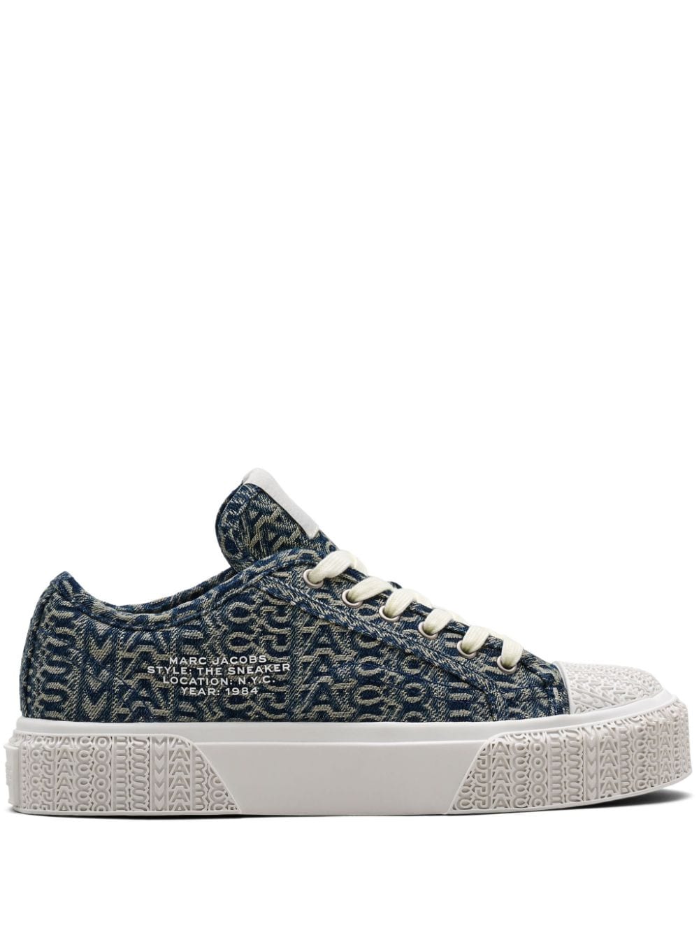 Marc Jacobs The Monogram denim sneakers - Blue von Marc Jacobs