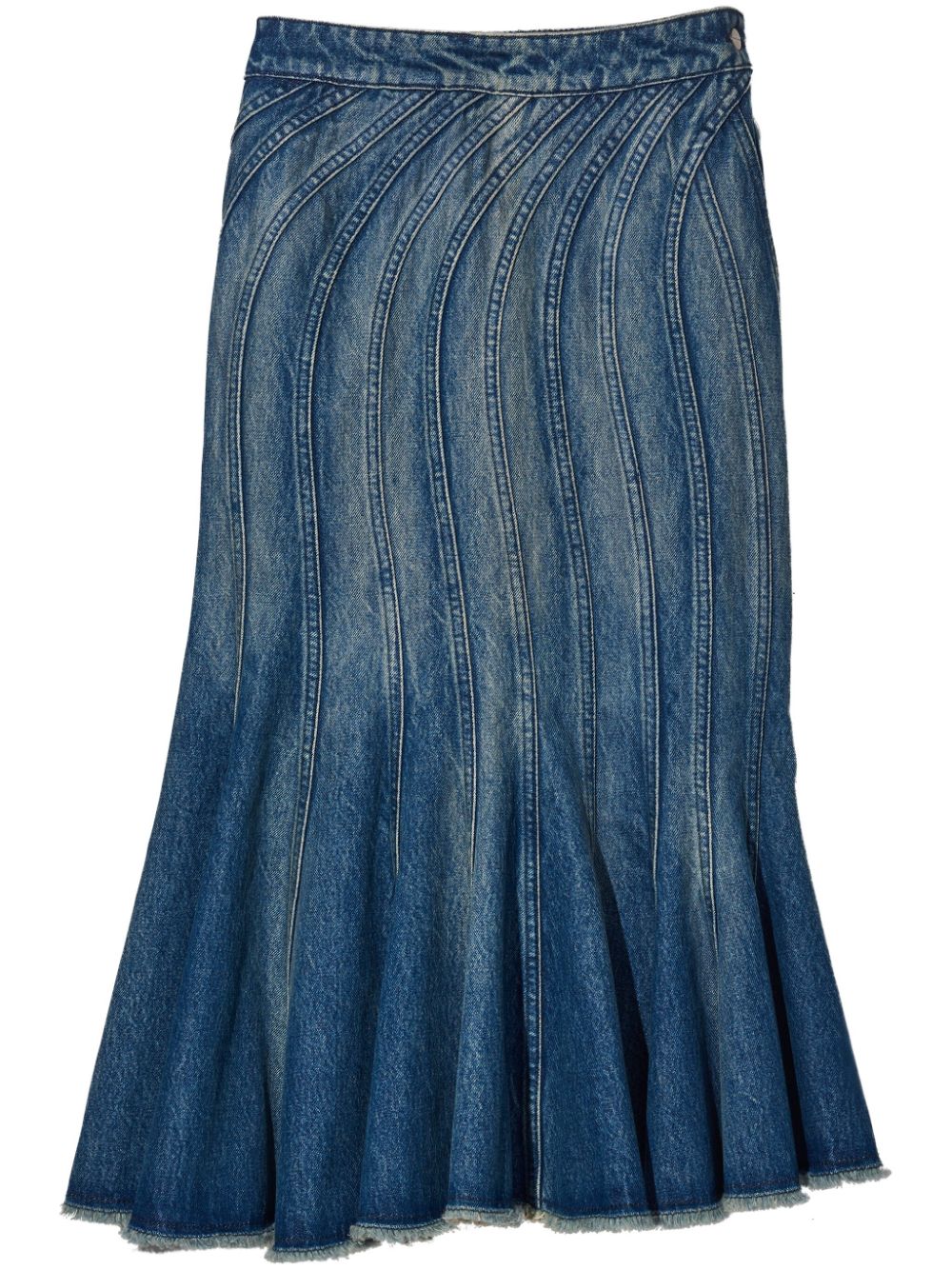 Marc Jacobs Wave high-waisted denim skirt - Blue von Marc Jacobs