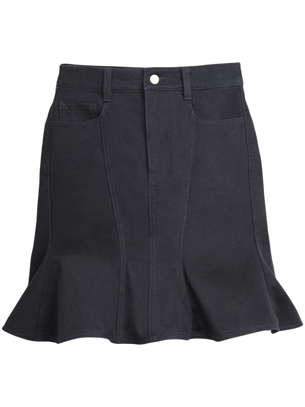 Marc Jacobs Fluted denim miniskirt - Black von Marc Jacobs