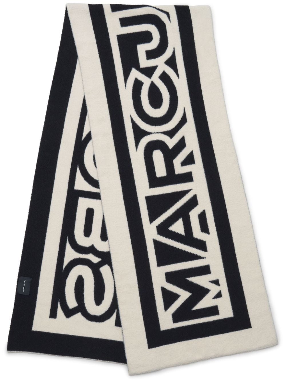 Marc Jacobs Flock Logo stripe scarf - Neutrals von Marc Jacobs