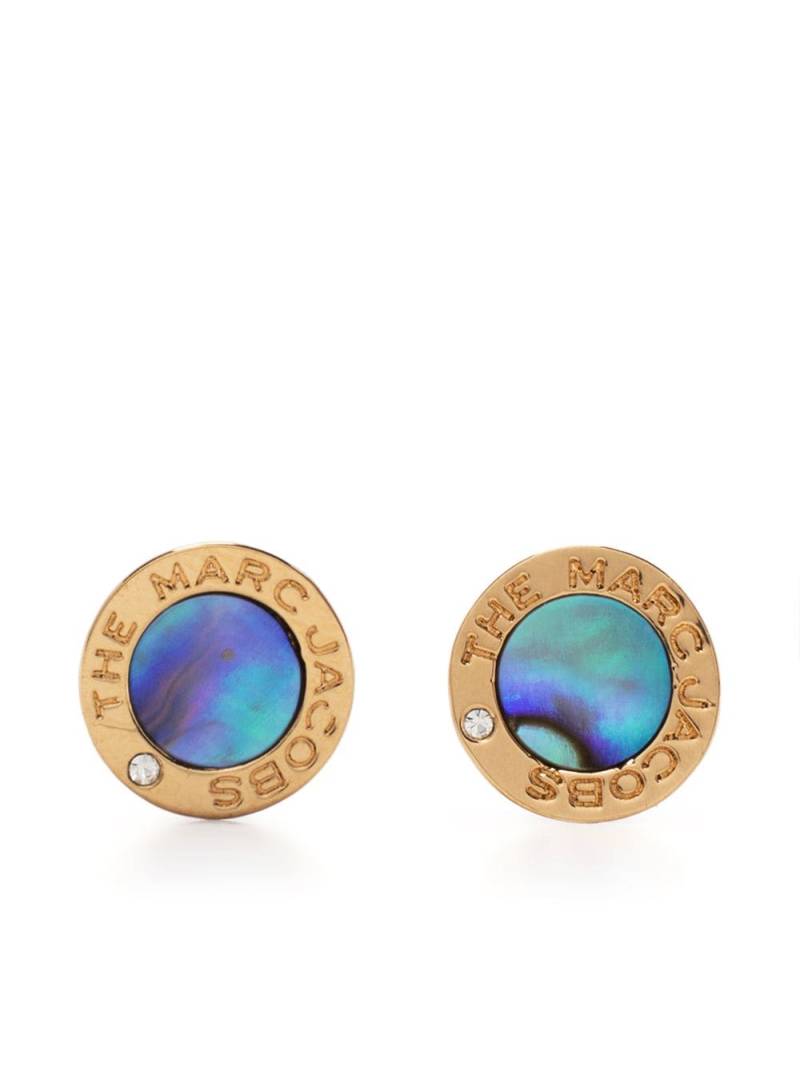 Marc Jacobs The Medallion Abalone stud earrings - Gold von Marc Jacobs