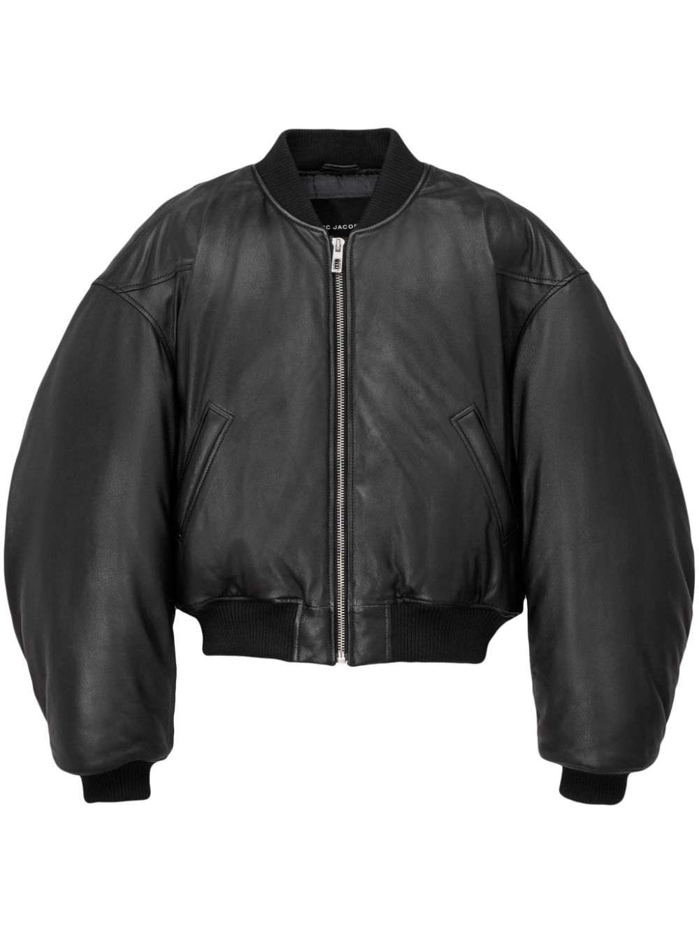 Marc Jacobs leather bomber jacket - Black von Marc Jacobs