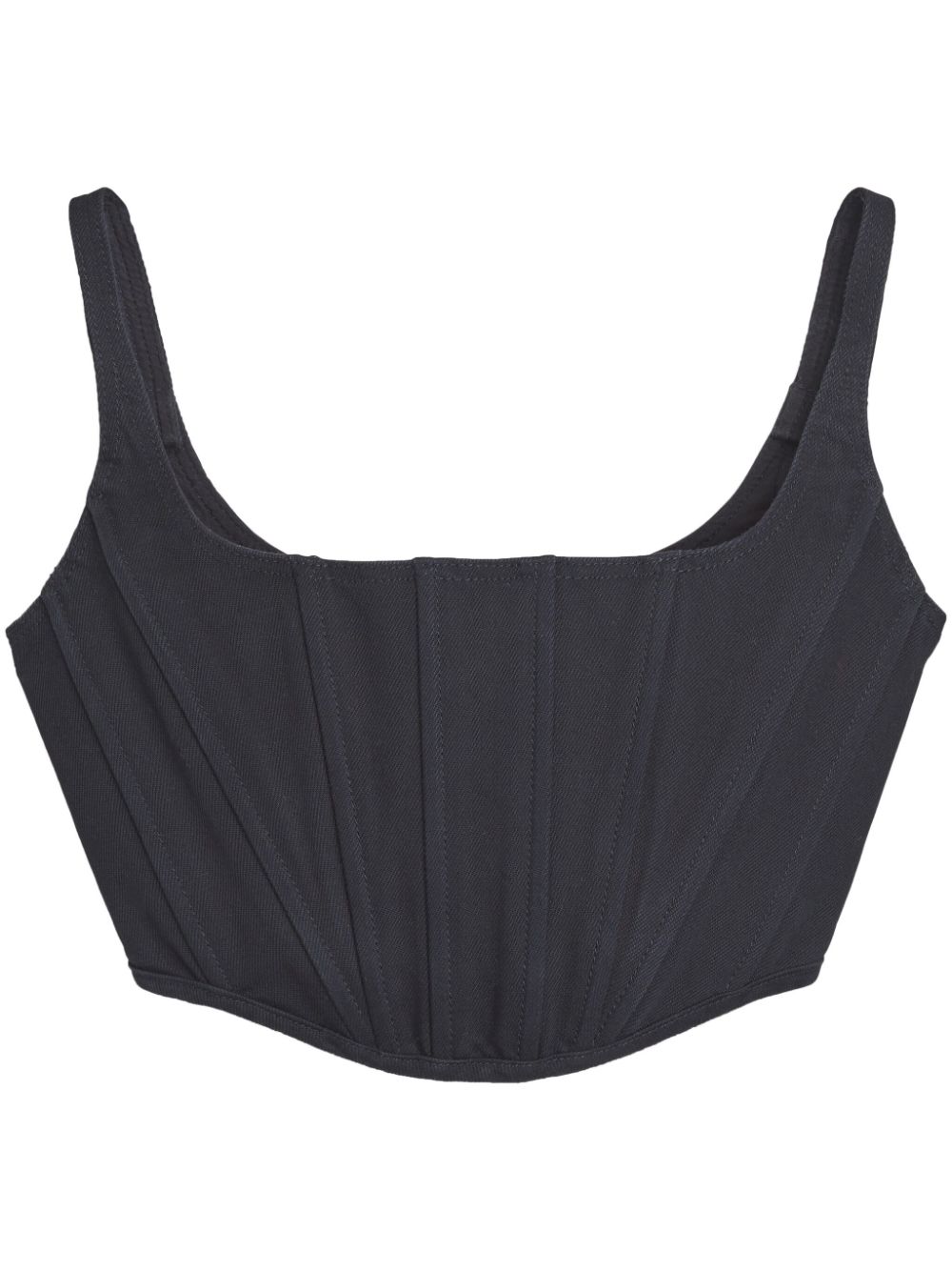 Marc Jacobs denim bustier top - Black von Marc Jacobs