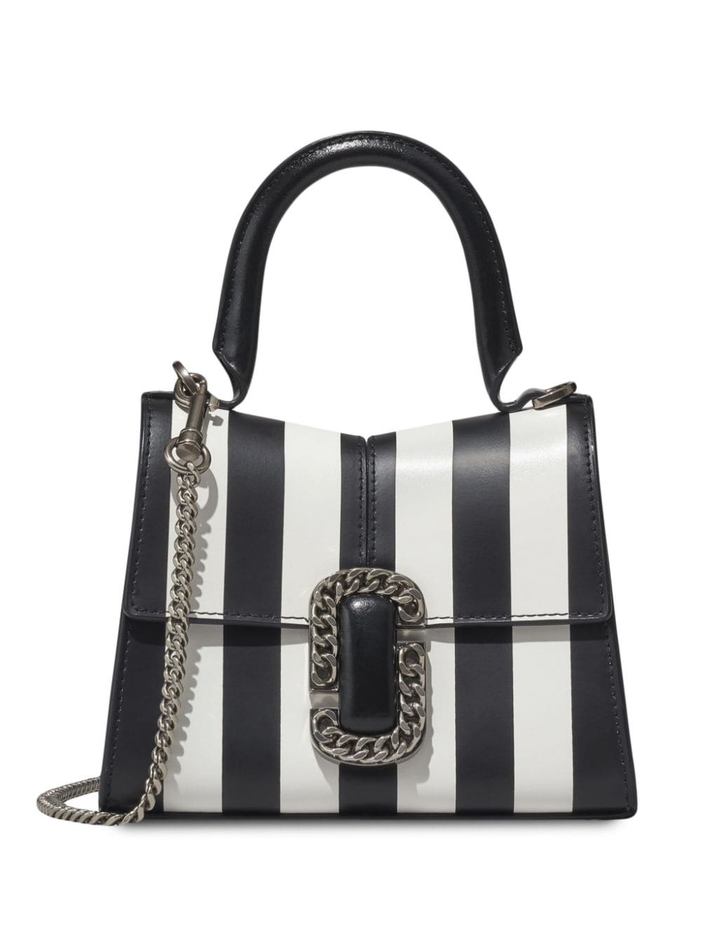 Marc Jacobs The Striped St. Marc top-handle bag - Black von Marc Jacobs