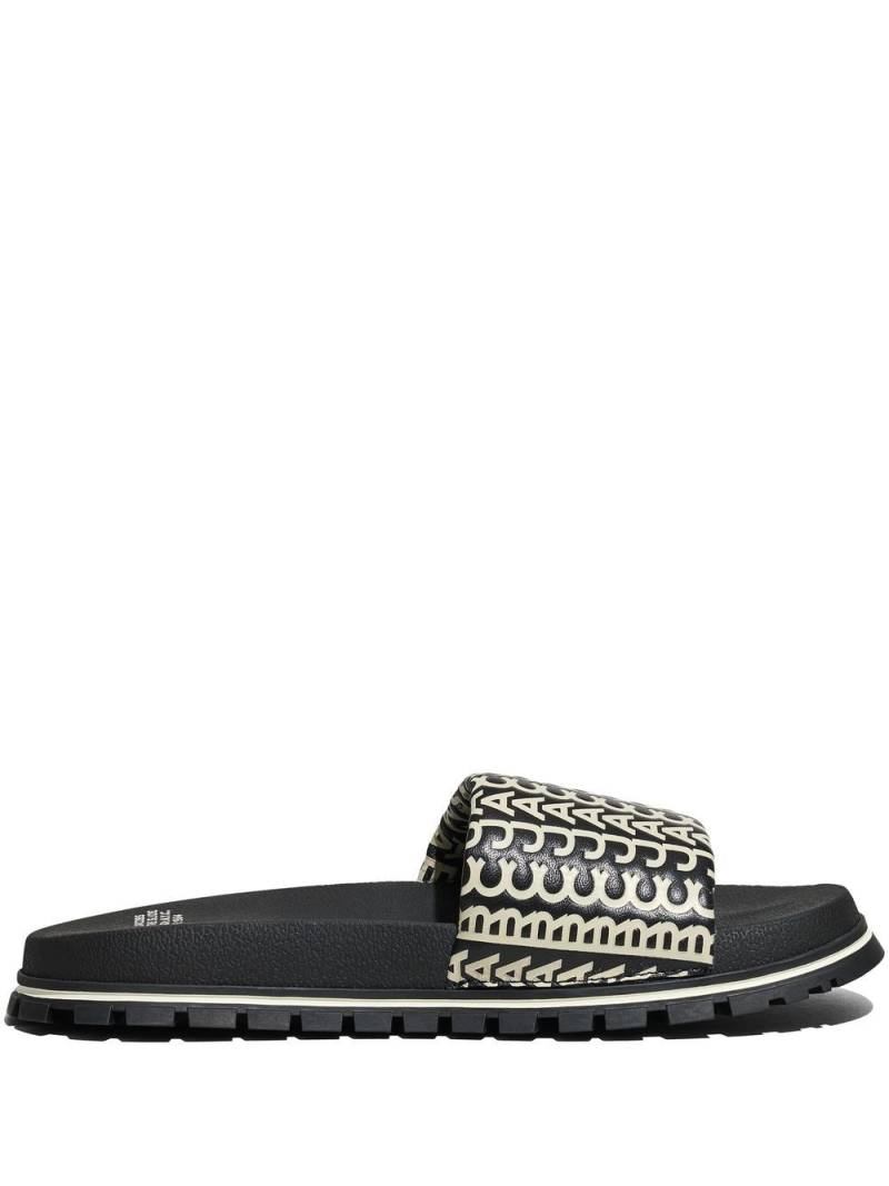 Marc Jacobs The Slide Monogram slides - Black von Marc Jacobs