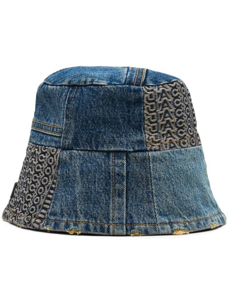 Marc Jacobs patchwork denim bucket hat - Blue von Marc Jacobs