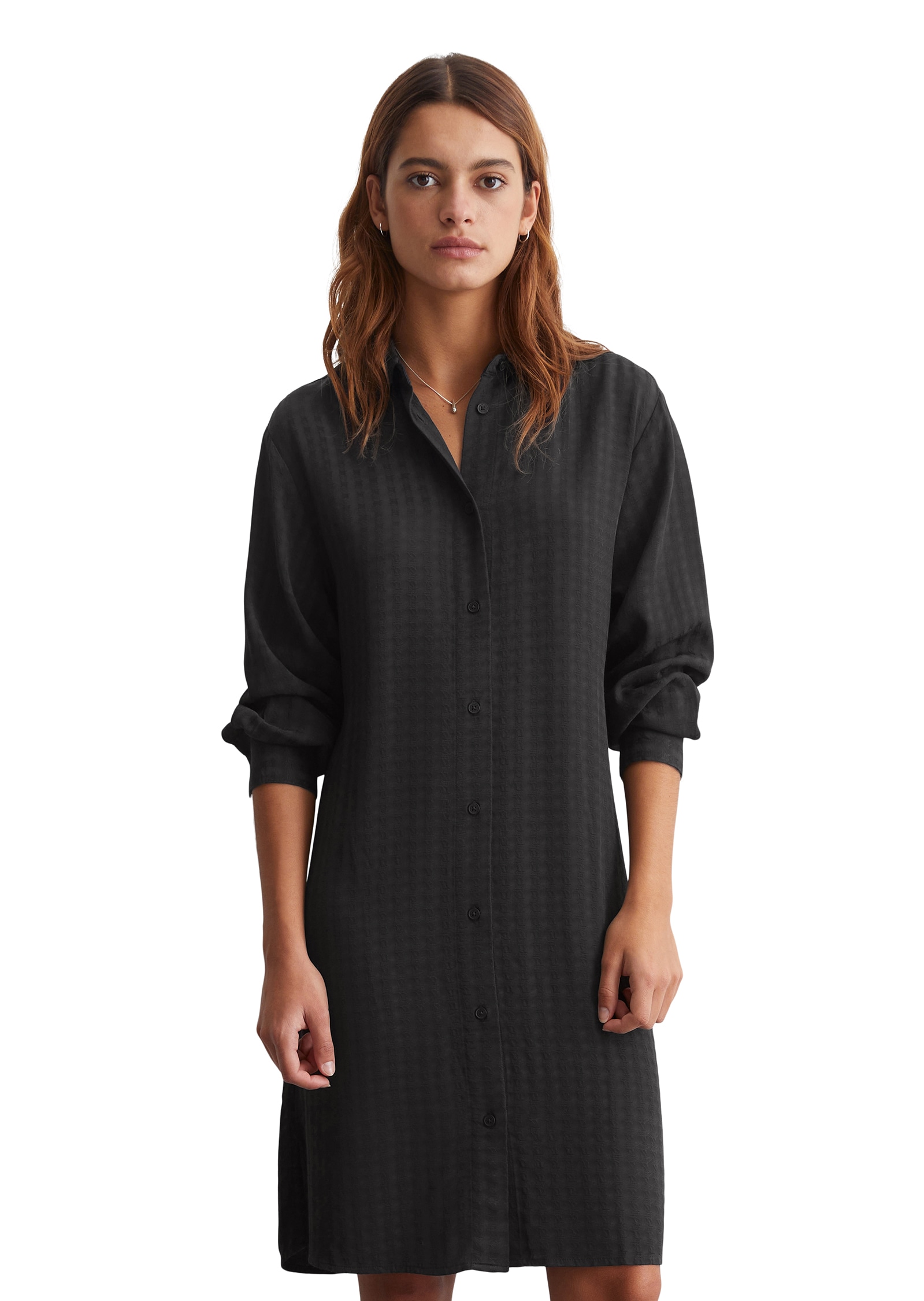 Marc O'Polo DENIM Hemdblusenkleid, mit schmalem Bindegürtel, in lässiger Pepita-Optik Marc O'Polo DENIM Hemdblusenkleid, mit schmalem Bindegürtel, in lässiger Pepita-Optik von Marc O'Polo DENIM