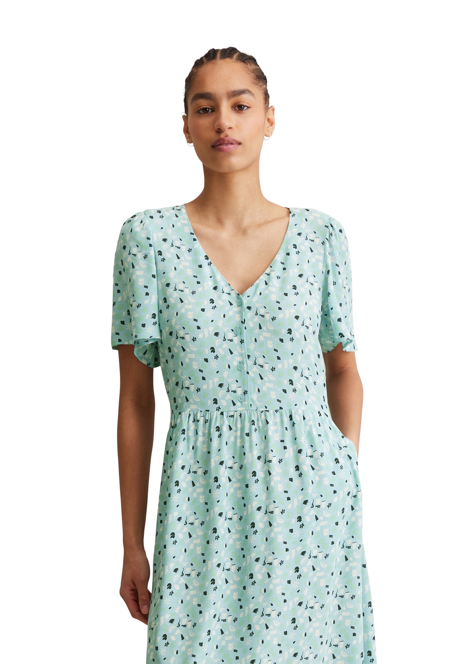 Marc O'Polo DENIM Sommerkleid, mit elastischer Taille und Allover-Print von Marc O'Polo DENIM