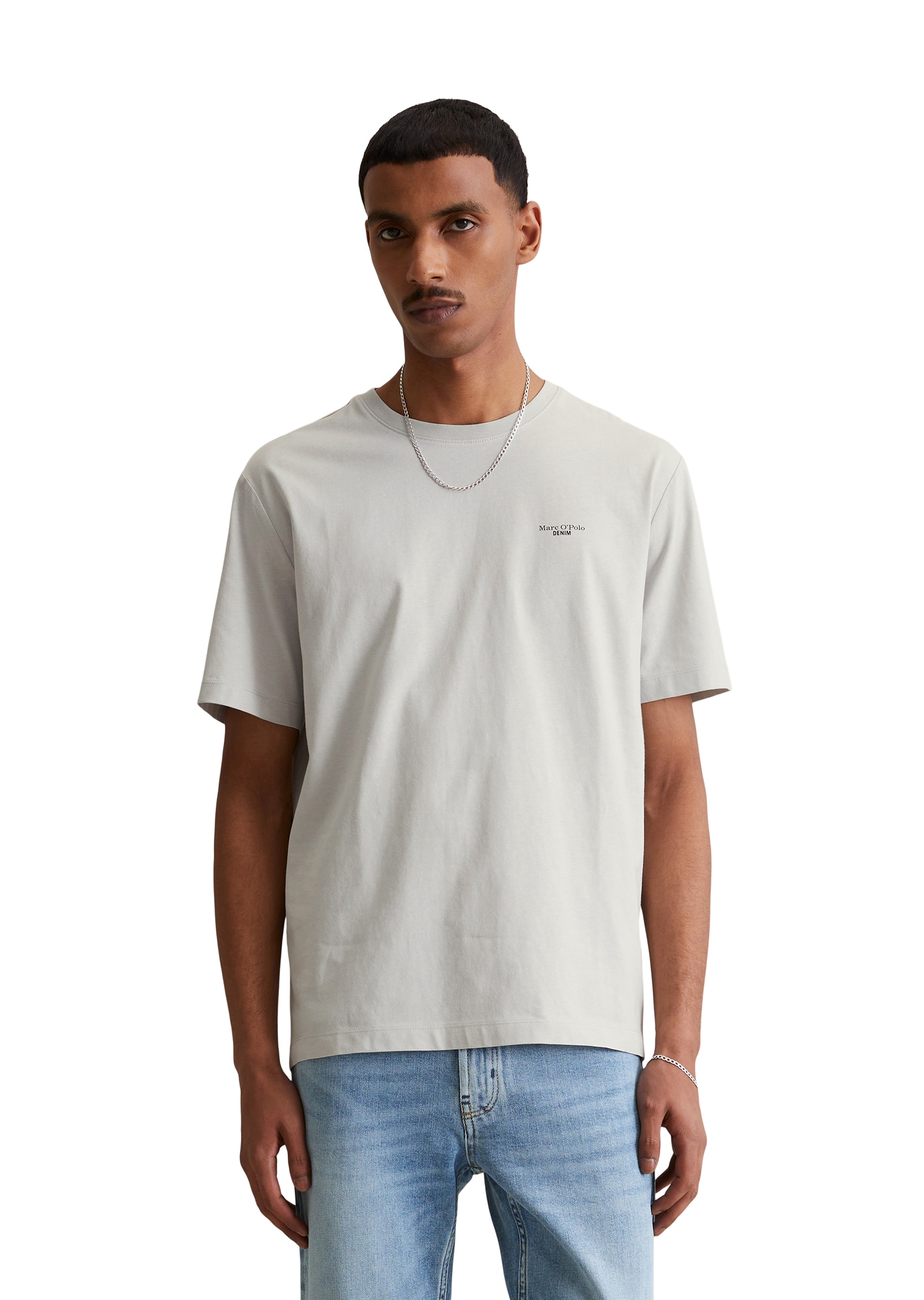 Marc O'Polo DENIM T-Shirt, Ein dezenter Logo-Print auf der Brust von Marc O'Polo DENIM