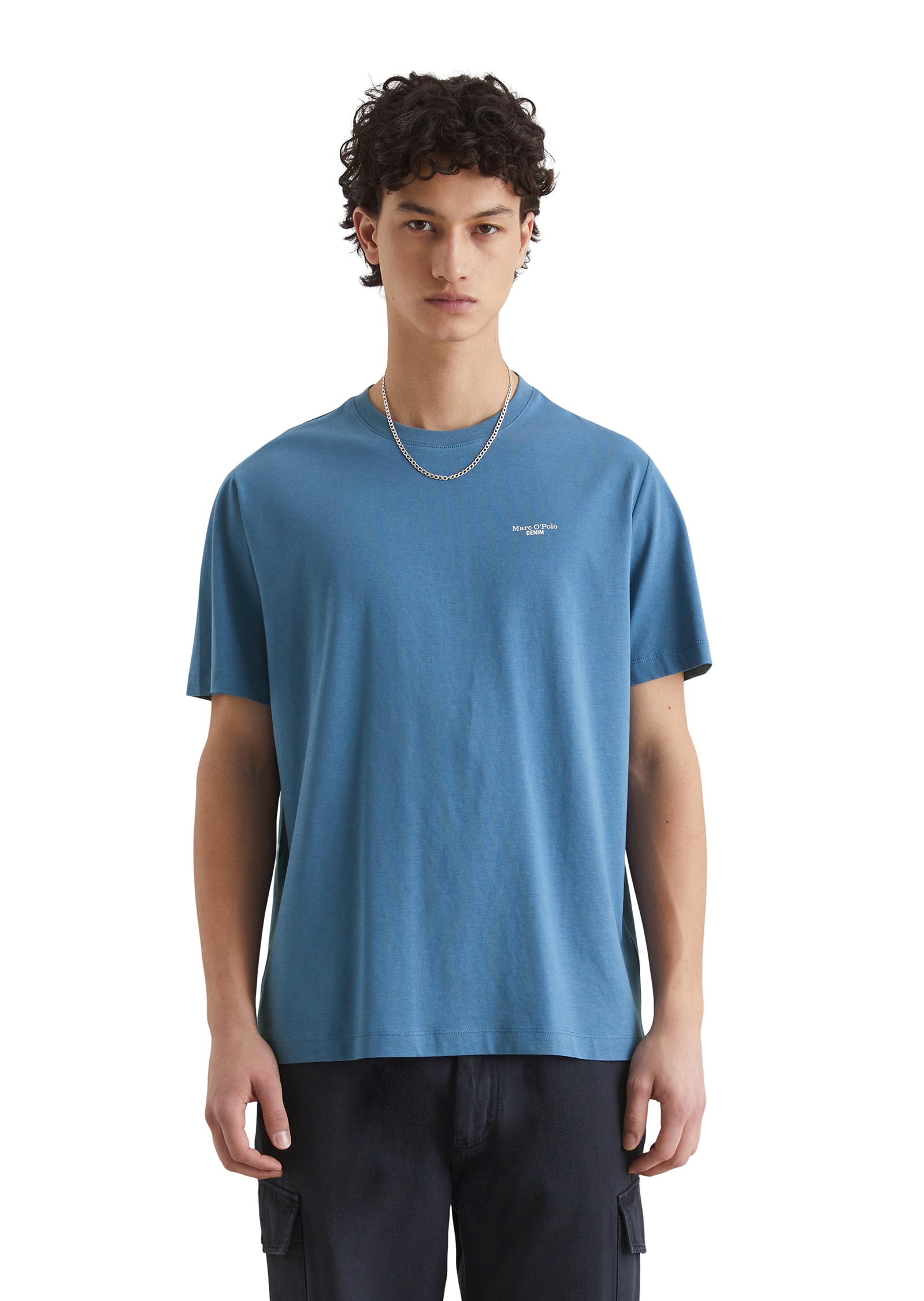 Marc O'Polo DENIM T-Shirt, Ein dezenter Logo-Print auf der Brust von Marc O'Polo DENIM