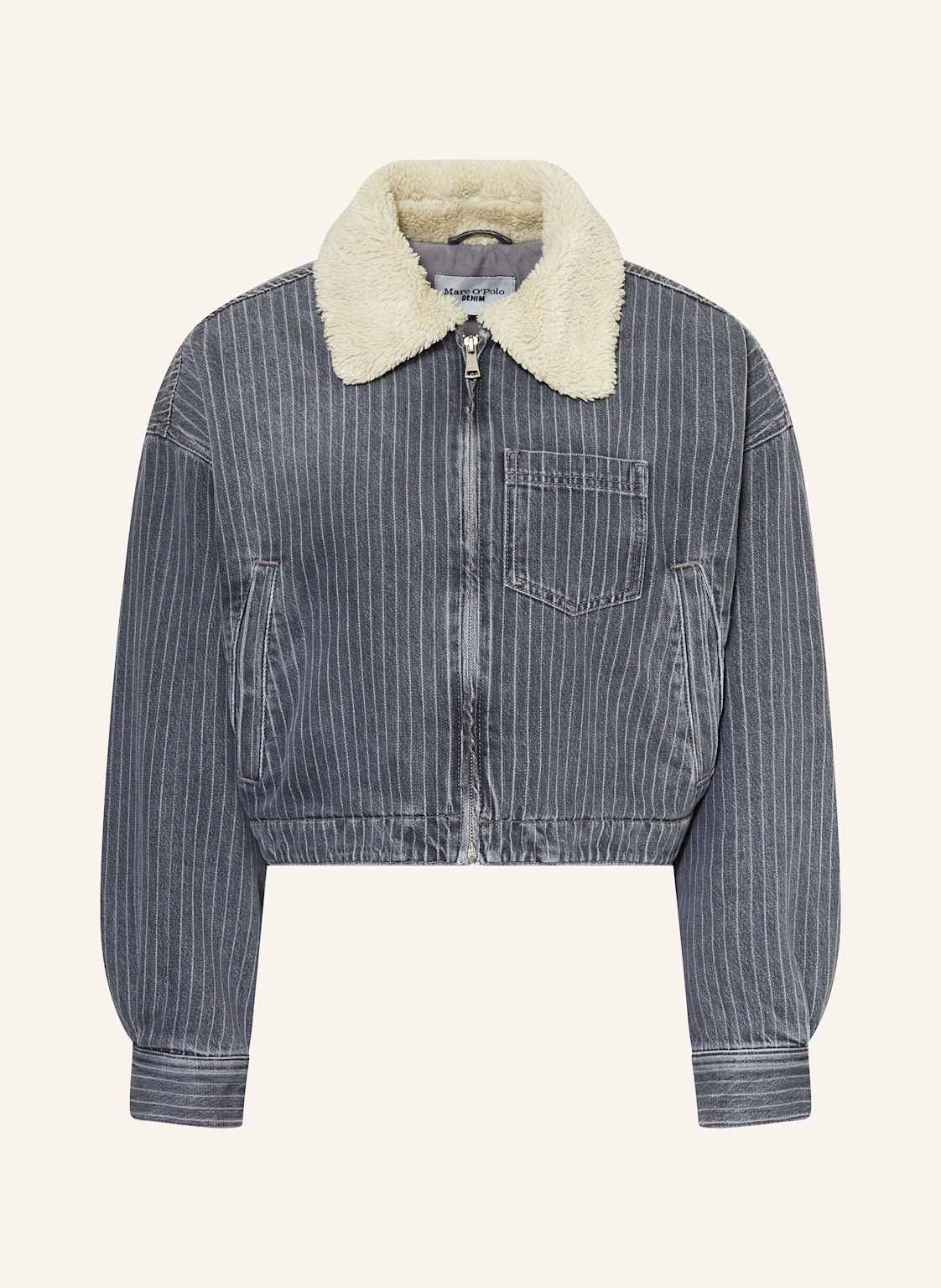 Marc O'polo Denim Cropped-Jeansjacke Mit Kunstfell grau Marc O'polo Denim Cropped-Jeansjacke Mit Kunstfell grau von Marc O'Polo DENIM