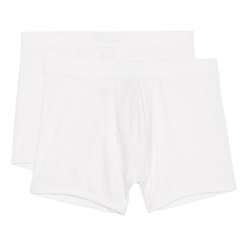 2er Pack Iconic Rib Organic Cotton - Long Short Pant Herren Weiss XXL von Marc O'Polo