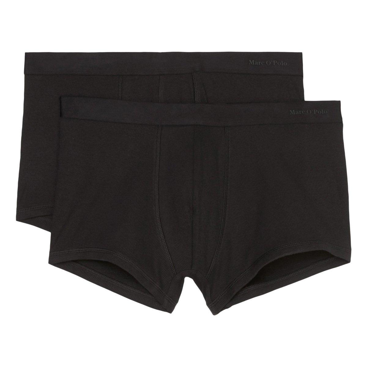 2er Pack Iconic Rib Organic Cotton - Retro Short Pant Herren Schwarz L von Marc O'Polo