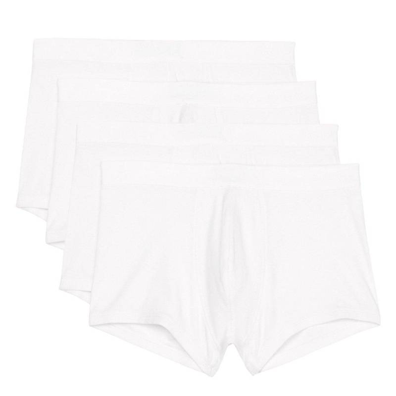4er Pack Iconic Rib Organic Cotton - Retro Short Pant Herren Weiss S von Marc O'Polo