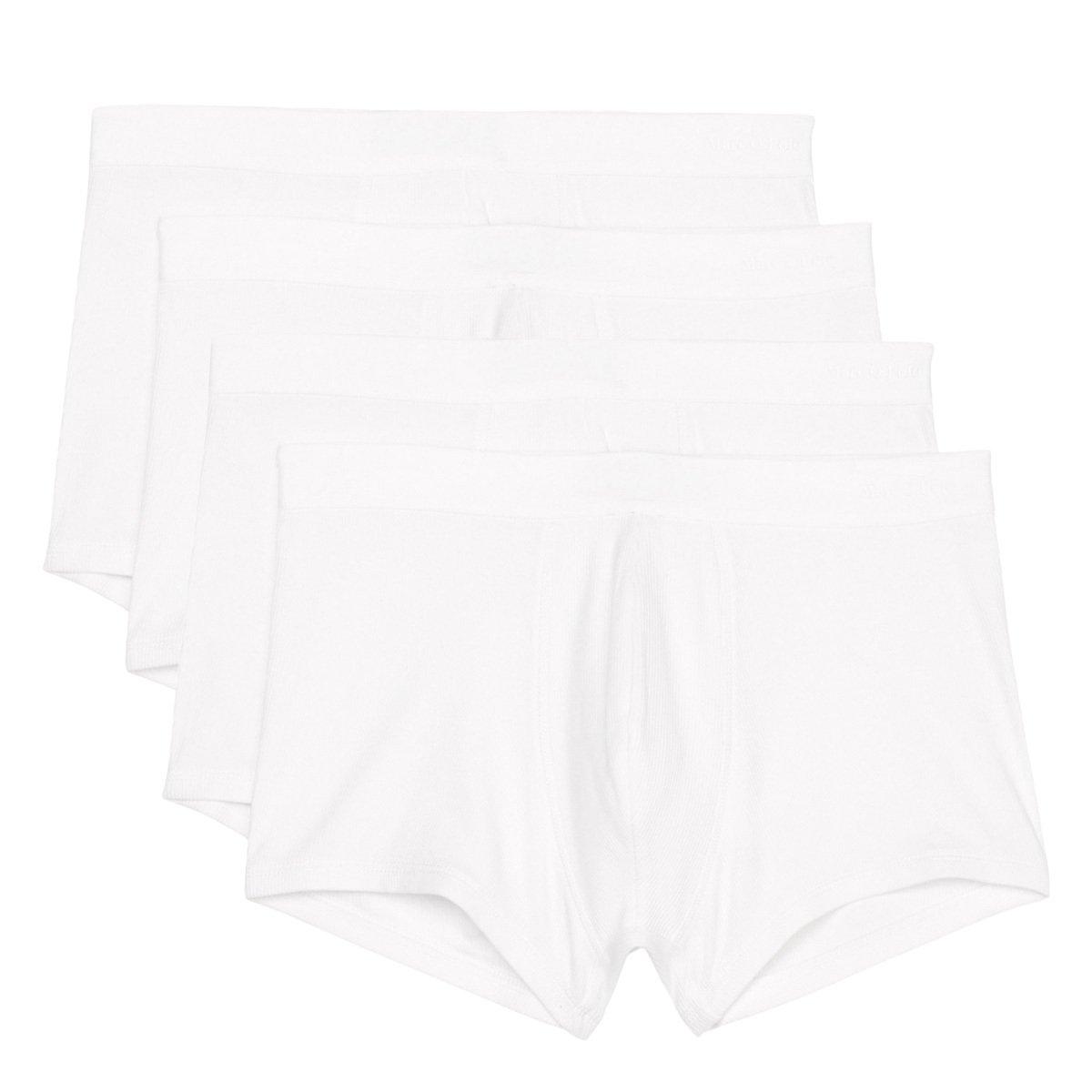 4er Pack Iconic Rib Organic Cotton - Retro Short Pant Herren Weiss XXL von Marc O'Polo