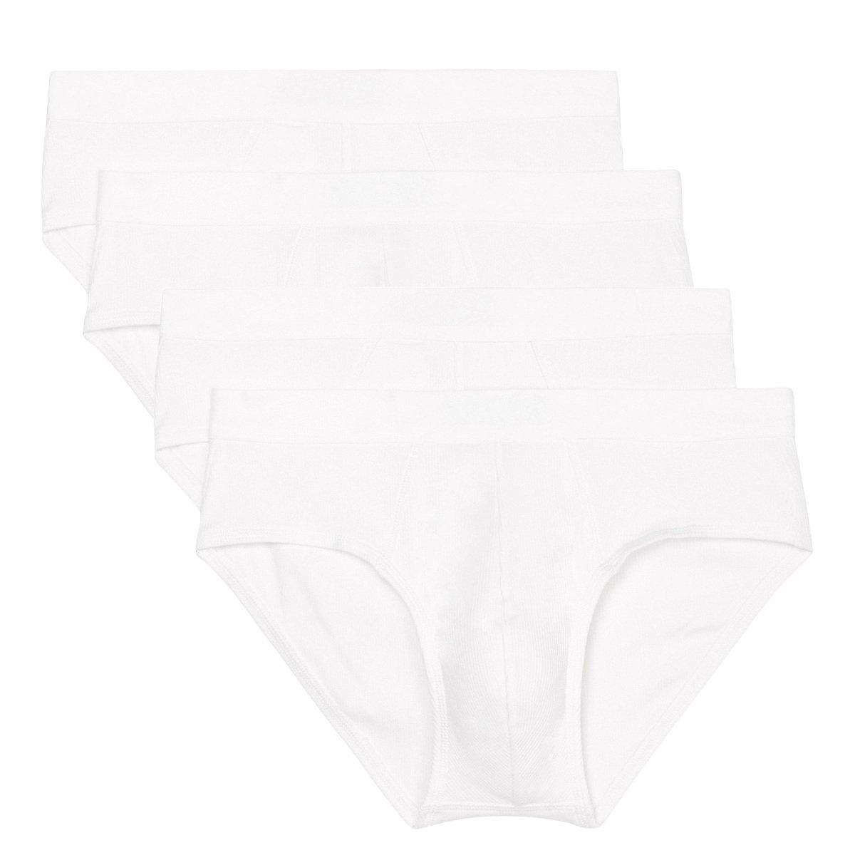 4er Pack Iconic Rib Organic Cotton - Slip Unterhose Herren Weiss XL von Marc O'Polo
