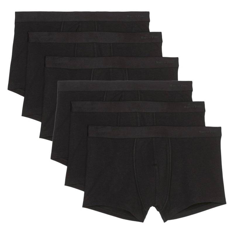 6er Pack Essentials Organic Cotton - Retro Short Pant Herren Schwarz XXL von Marc O'Polo