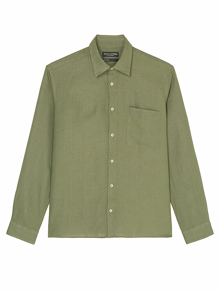 MARC O'POLO Hemd Regular Fit  olive | S von Marc O'Polo