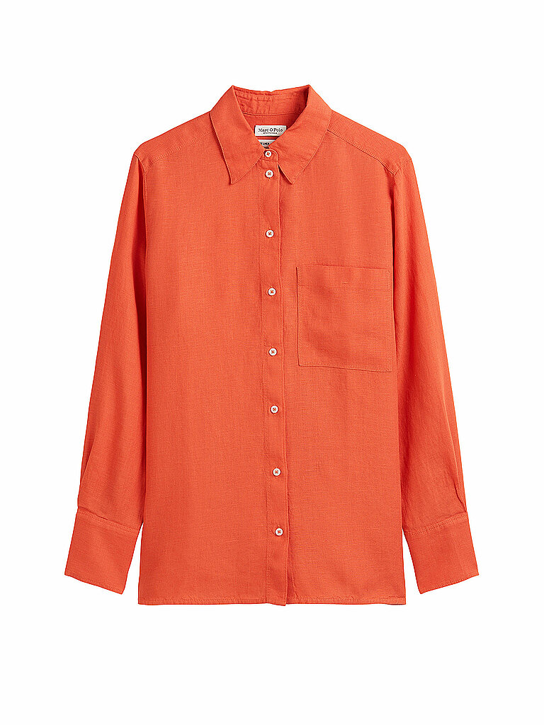 MARC O'POLO Leinenbluse  rot | 42 von Marc O'Polo