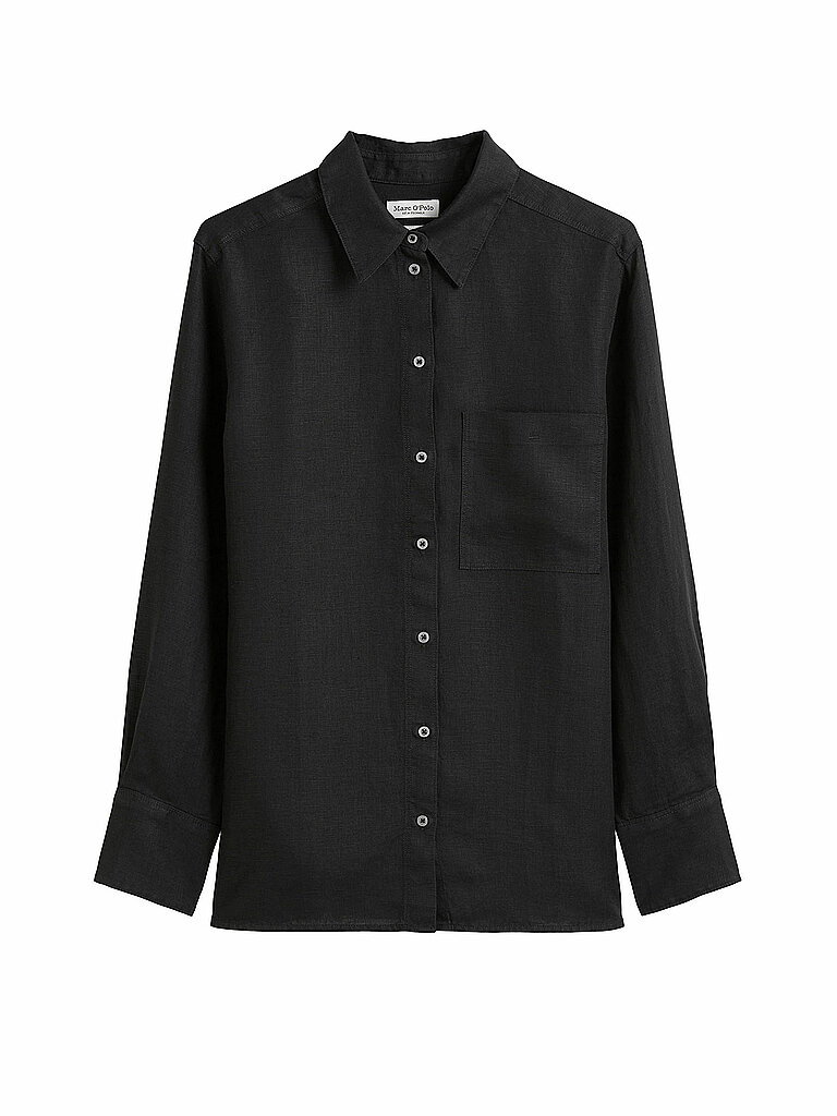 MARC O'POLO Leinenbluse  schwarz | 34 von Marc O'Polo