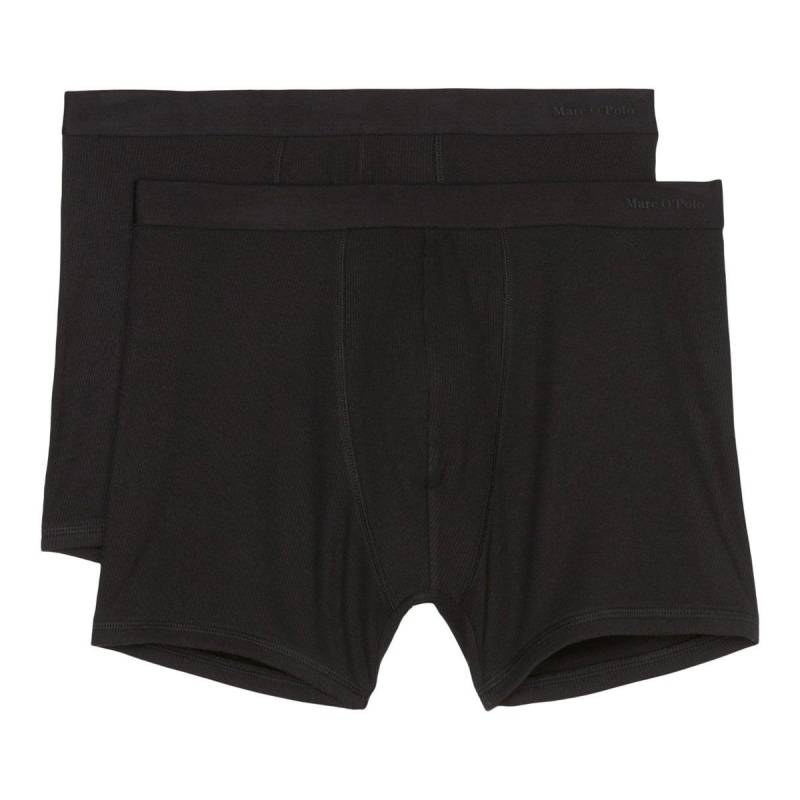 2er Pack Iconic Rib Organic Cotton - Long Short Pant Herren Schwarz S von Marc O'Polo