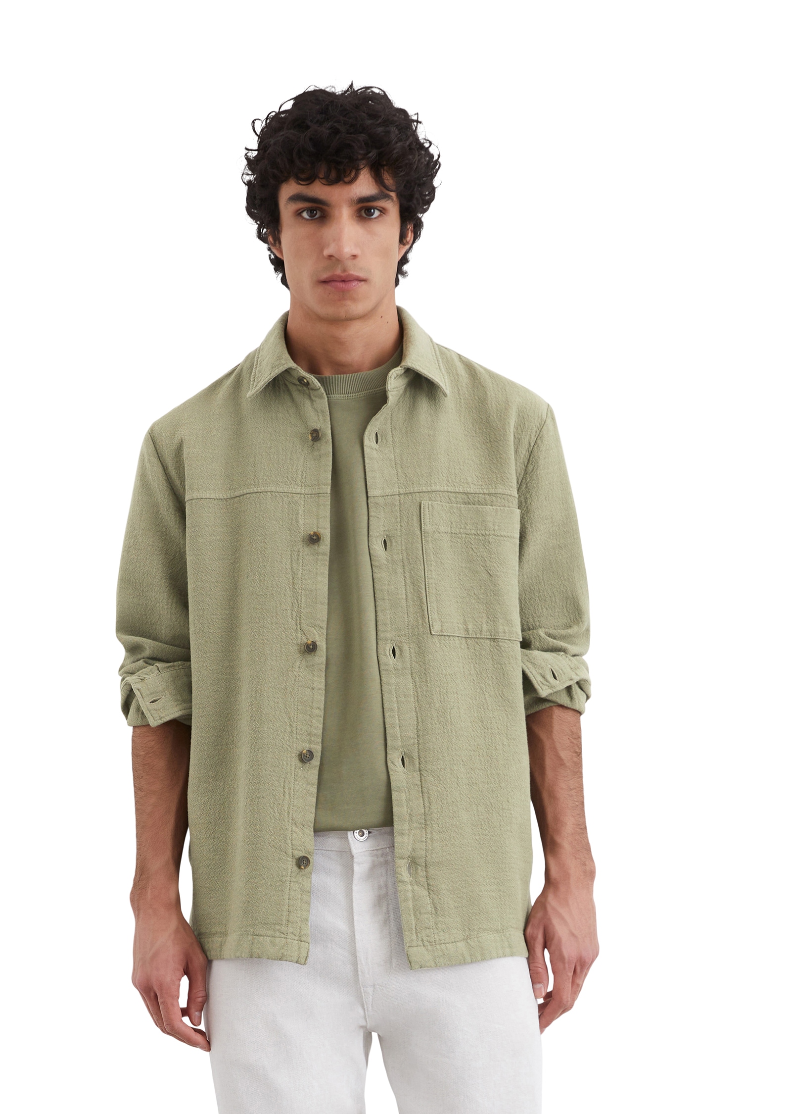 Marc O'Polo Hemdjacke, Lebendige Crinkle-Struktur von Marc O'Polo