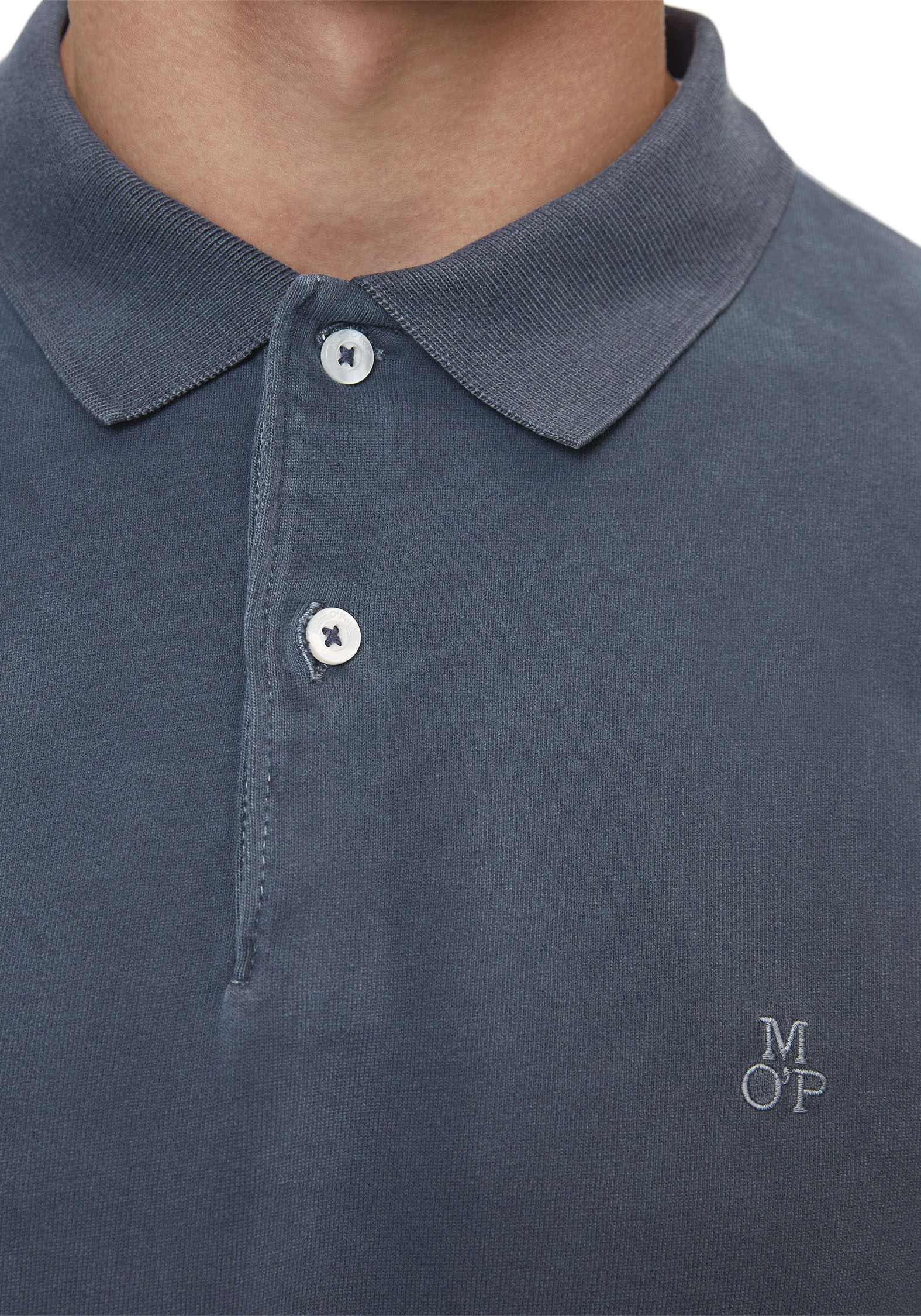 Marc O'Polo Langarm-Poloshirt, im Washed-Look von Marc O'Polo