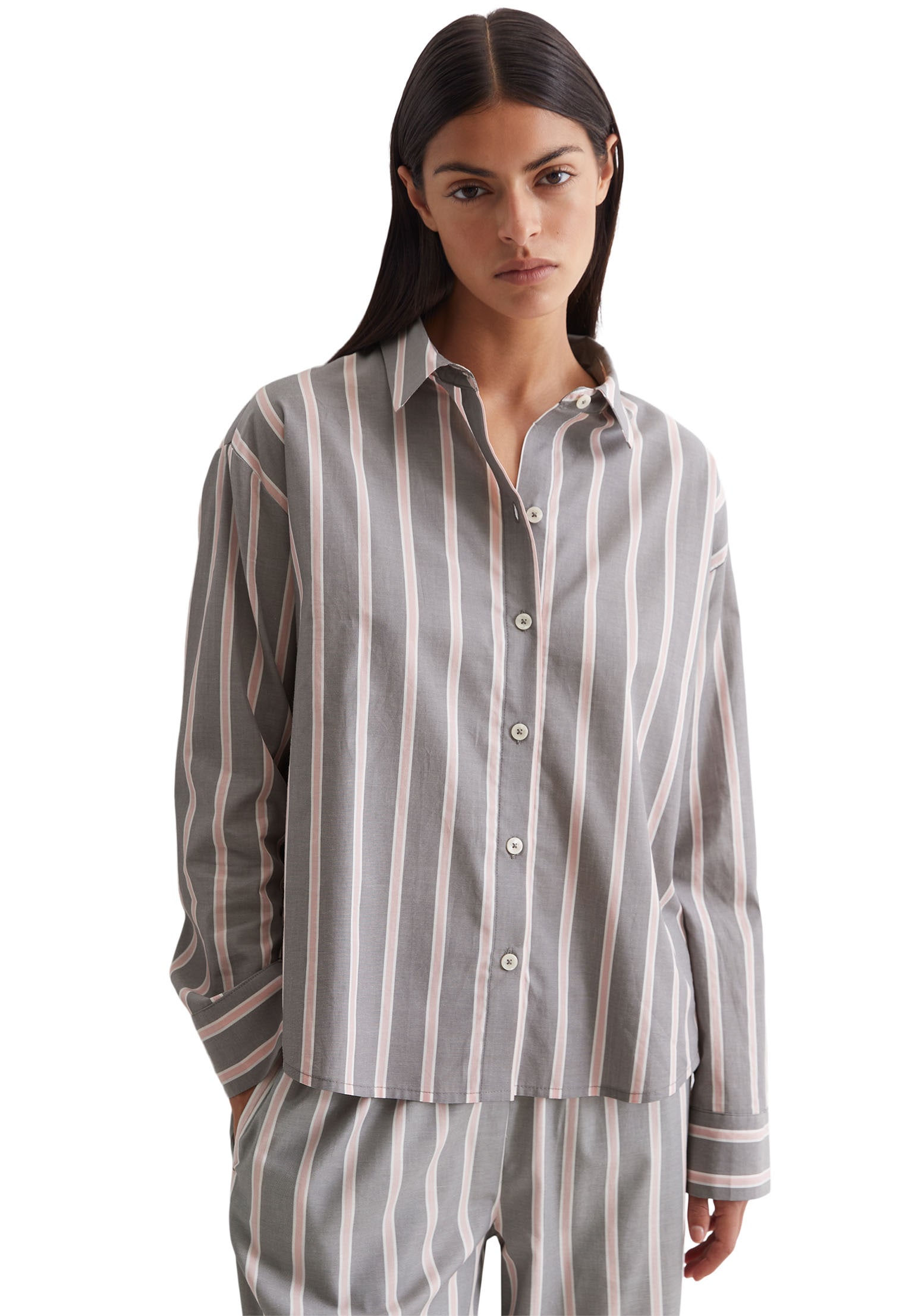 Marc O'Polo Langarmshirt »Mix & Match Woven«, mit Knöpfen in Perlmutt-Optik Marc O'Polo Langarmshirt »Mix & Match Woven«, mit Knöpfen in Perlmutt-Optik von Marc O'Polo