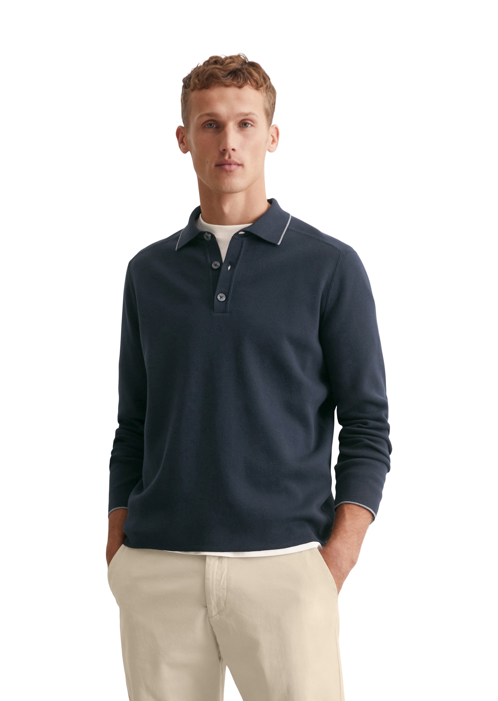 Marc O'Polo Polokragenpullover, elegante, dicht gestrickte Milano-Struktur Marc O'Polo Polokragenpullover, elegante, dicht gestrickte Milano-Struktur von Marc O'Polo