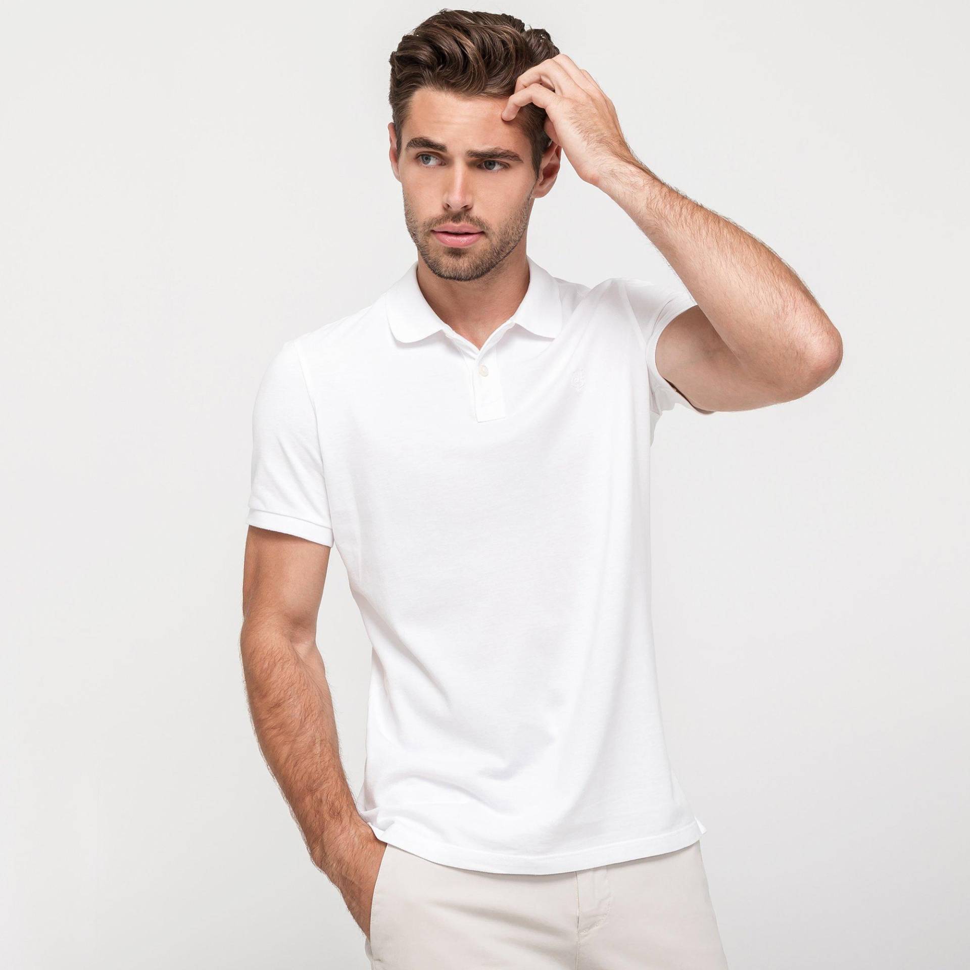 Poloshirt, Kurzarm Herren Weiss XL von Marc O'Polo