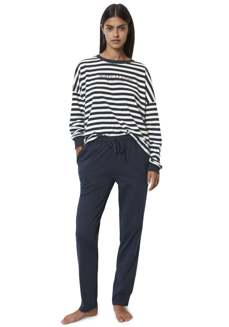 Marc O'Polo Pyjama »Mix & Match Cotton-Woven«, (Set, 2 tlg.), mit Logoschriftzug auf der Brust von Marc O'Polo