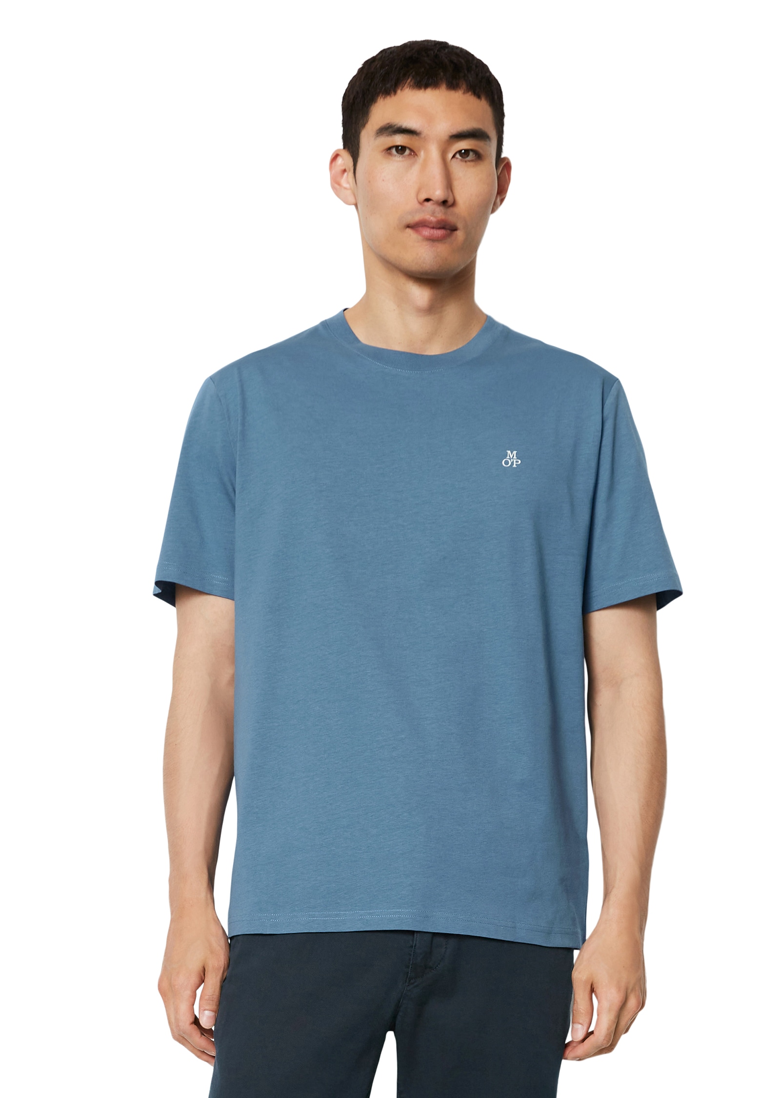 Marc O'Polo T-Shirt »T-shirt, short sleeve, logo print, ribbed collar« von Marc O'Polo