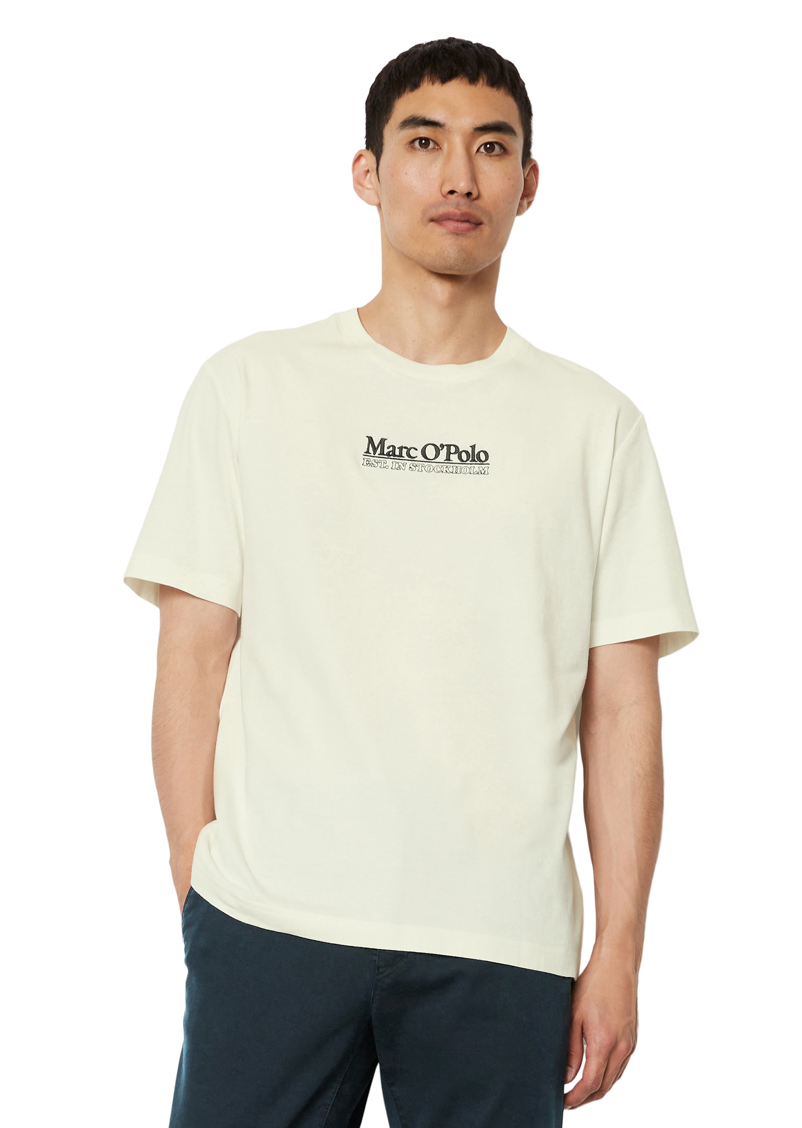 Marc O'Polo T-Shirt, mit grosser Label-Stickerei vorne von Marc O'Polo