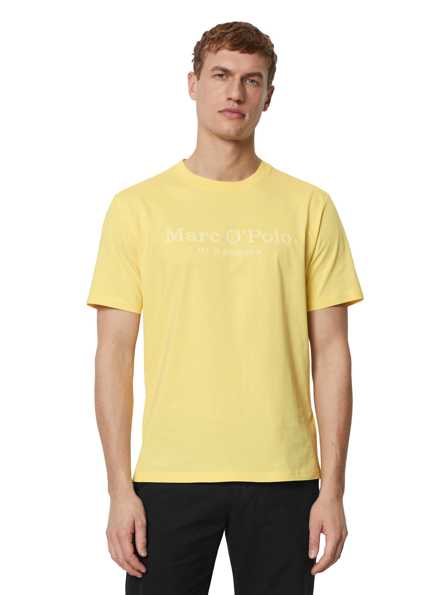 Marc O'Polo T-Shirt, mit tonigem Label-Print vorne von Marc O'Polo