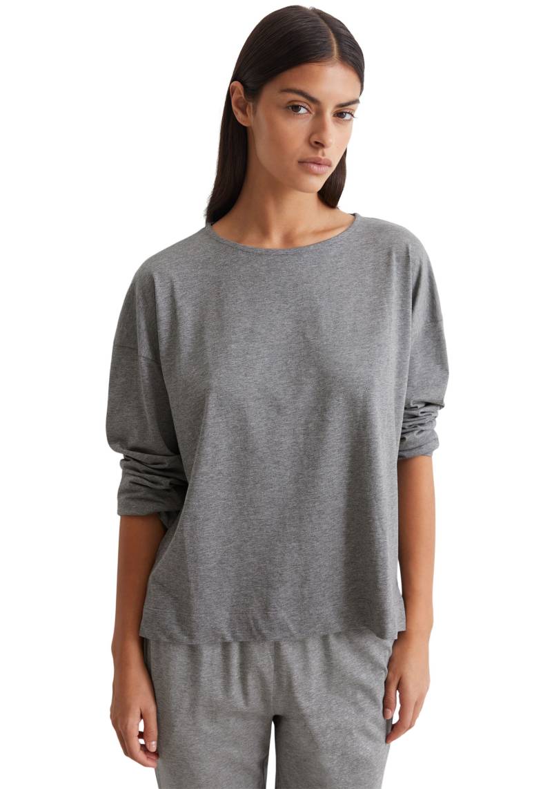 Marc O'Polo Longsleeve »Mix & Match Cotton-Woven«, mit Rundhalsausschnitt und geradem Saum mit seitlichen Schlitzen von Marc O'Polo