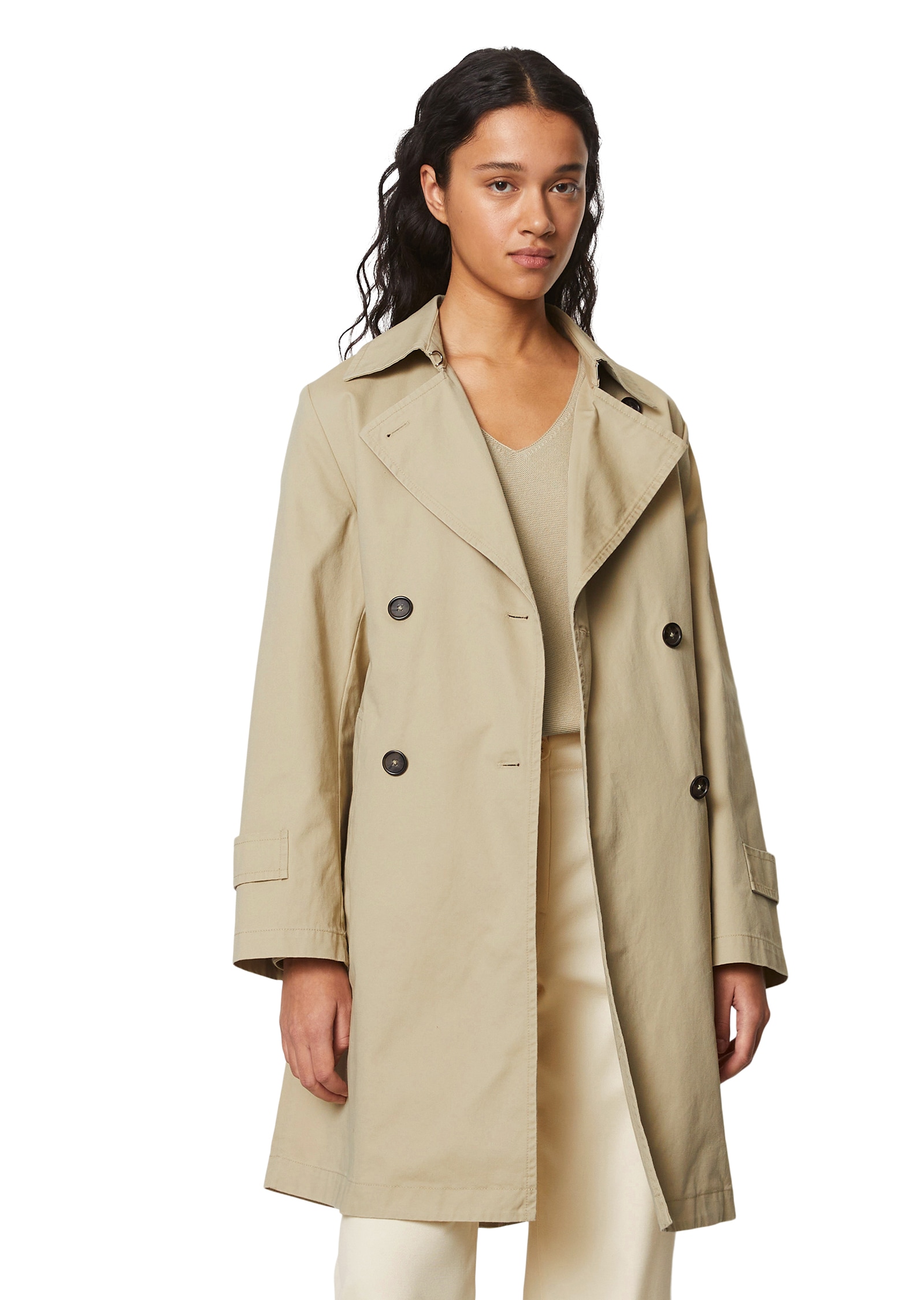 Marc O'Polo Trenchcoat, im klassischen Zweireiher-Stil mit breitem Revers von Marc O'Polo