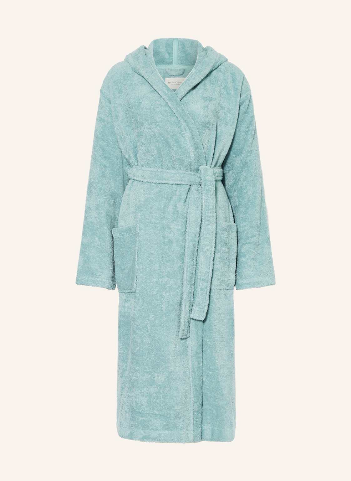 Marc O'polo Damen-Bademantel Mit Kapuze blau von Marc O'Polo