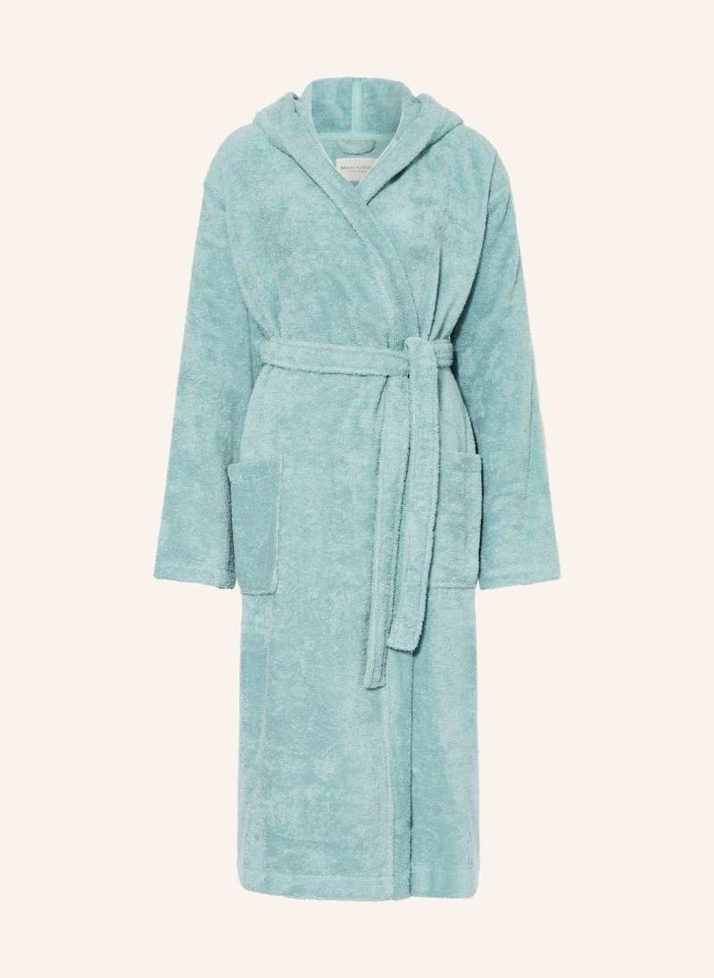 Marc O'polo Damen-Bademantel Mit Kapuze blau von Marc O'Polo