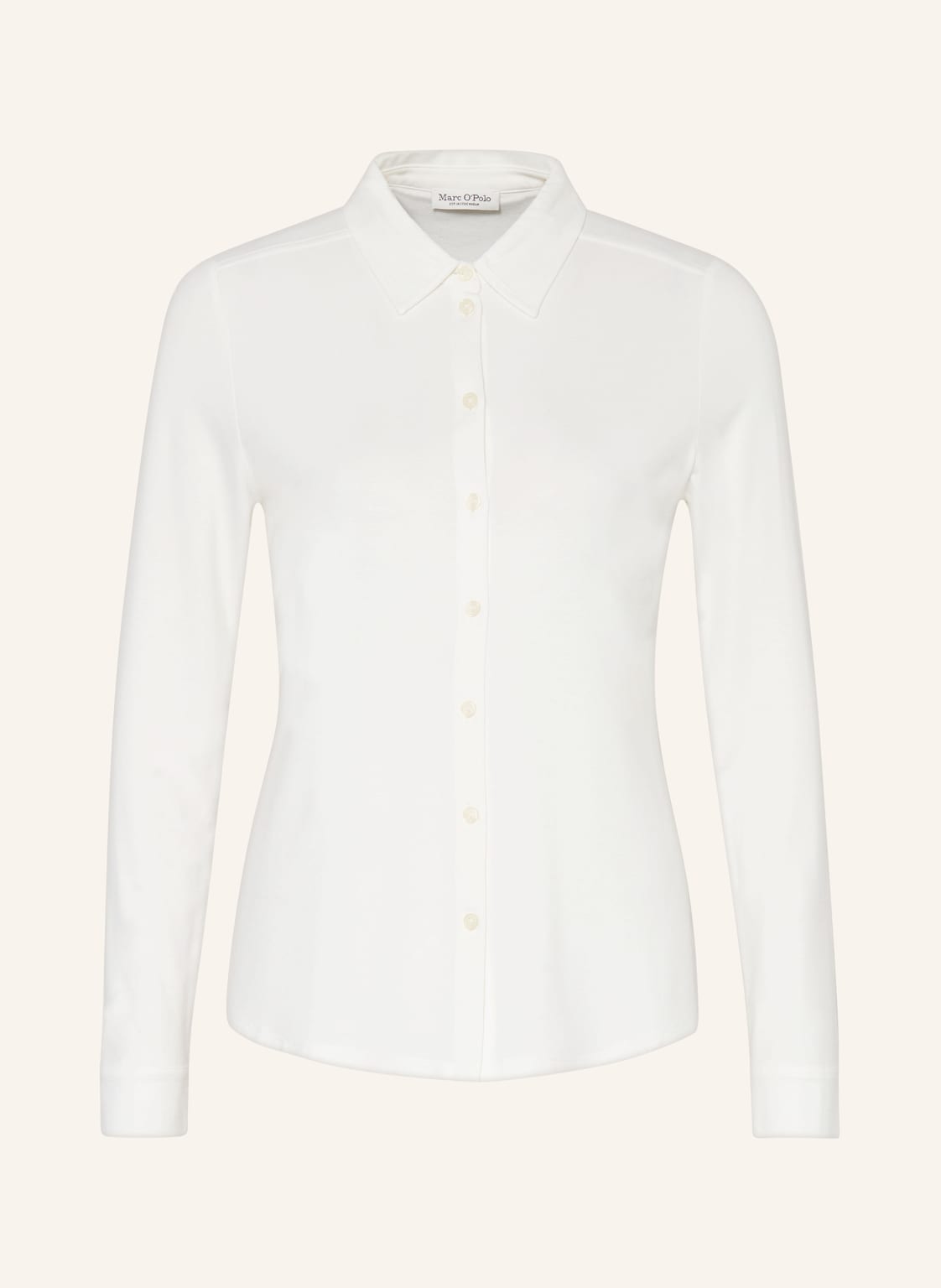 Marc O'polo Hemdbluse Aus Jersey weiss von Marc O'Polo