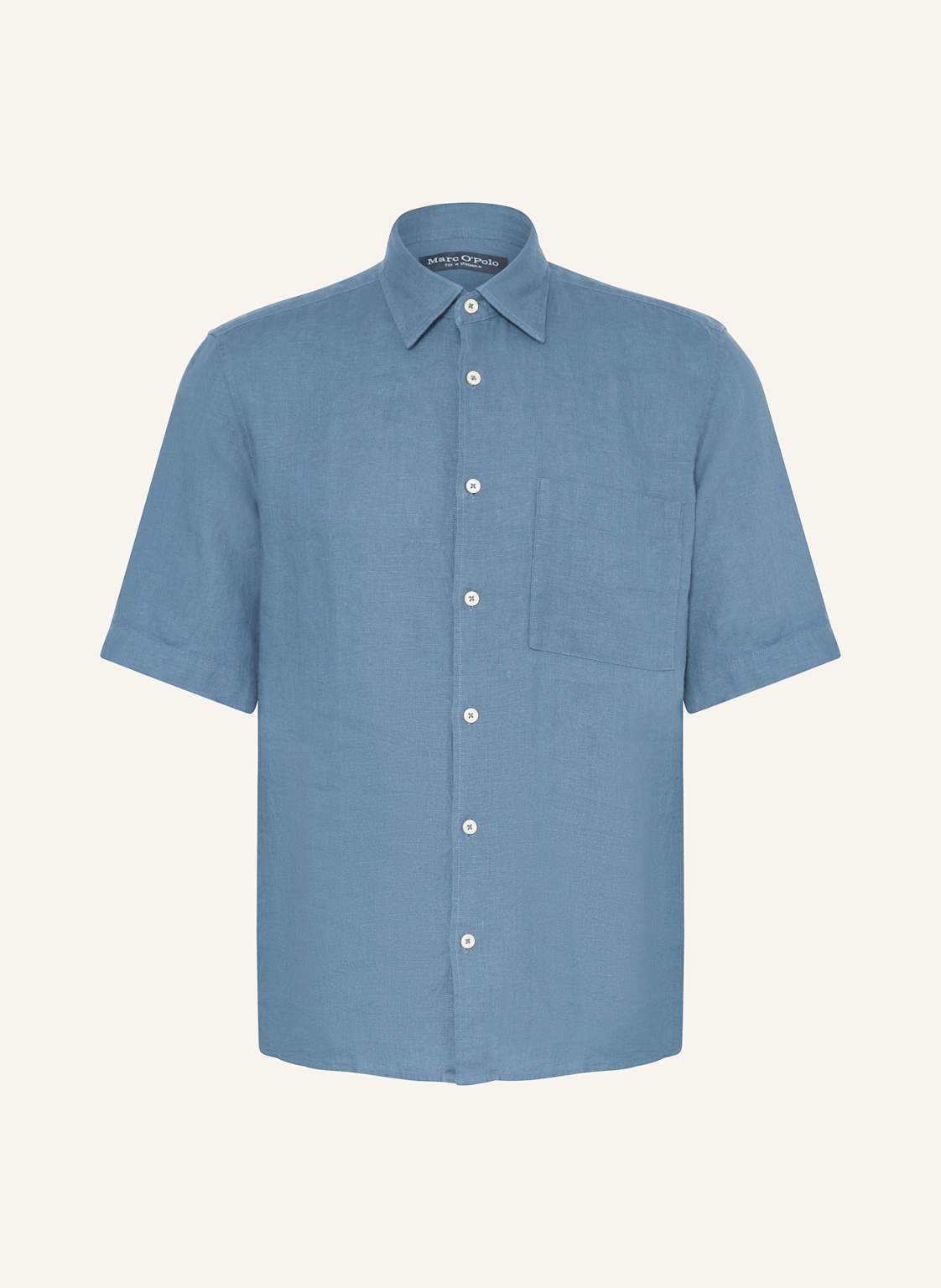 Marc O'polo Kurzarm-Hemd Regular Fit Aus Leinen blau Marc O'polo Kurzarm-Hemd Regular Fit Aus Leinen blau von Marc O'Polo