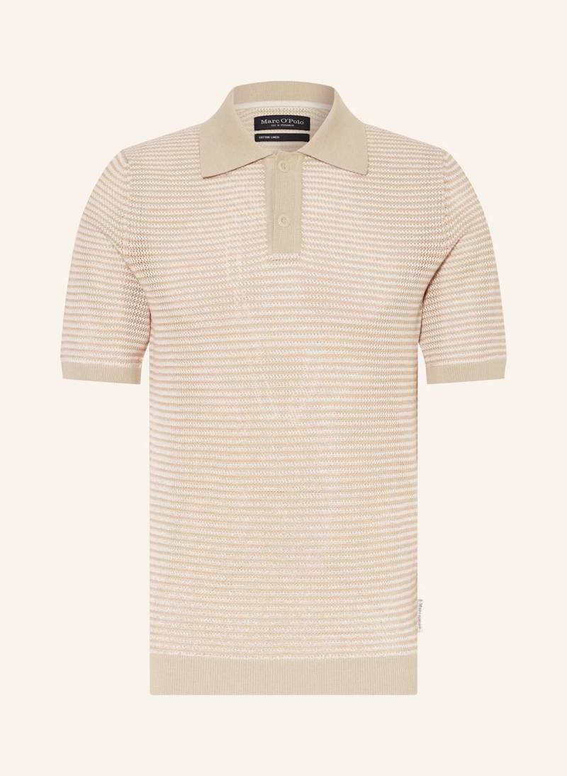 Marc O'polo Strick-Poloshirt Regular Fit beige von Marc O'Polo