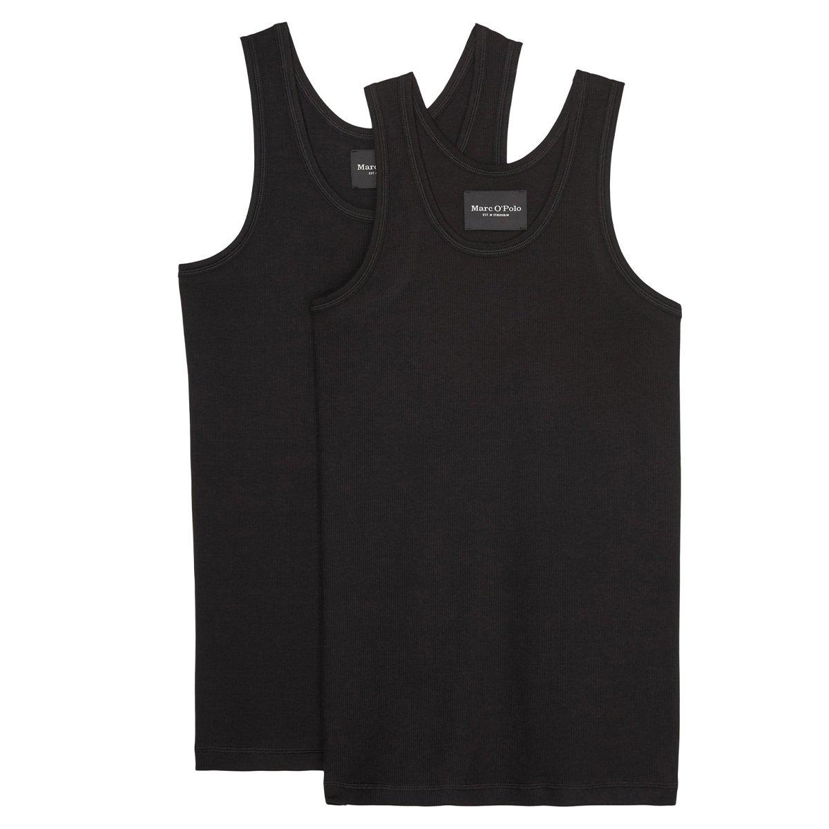 2er Pack Iconic Rib Organic Cotton - Unterhemd Tanktop Herren Schwarz S von Marc O'Polo