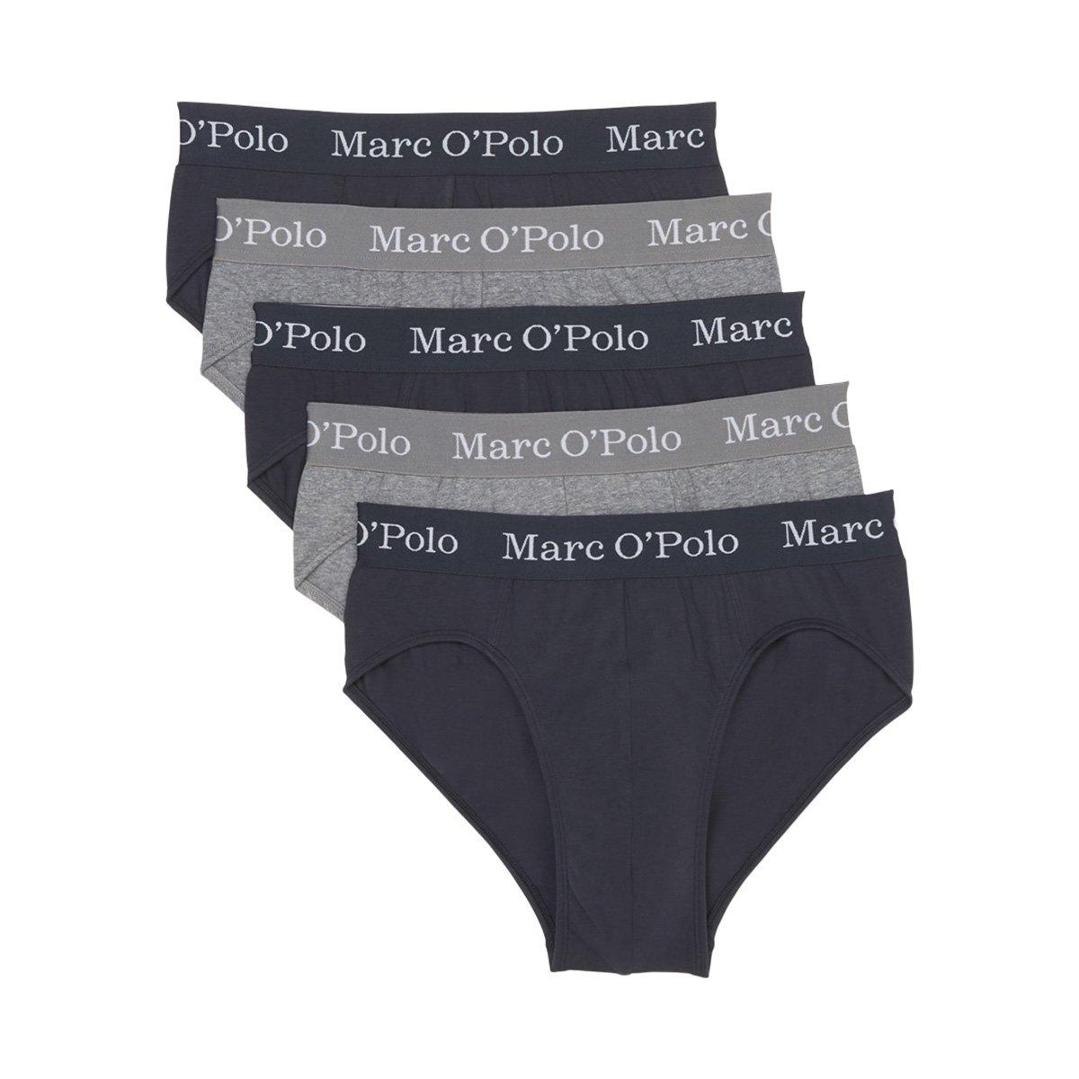 5er Pack Elements Organic Cotton - Slip Unterhose Herren Blau S von Marc O'Polo