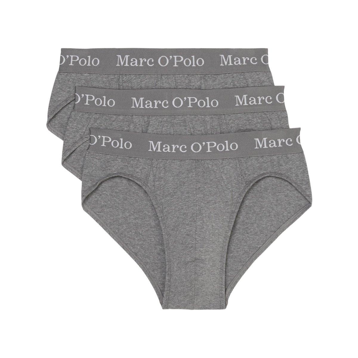 3er Pack Elements Organic Cotton - Slip Unterhose Herren Grau S von Marc O'Polo