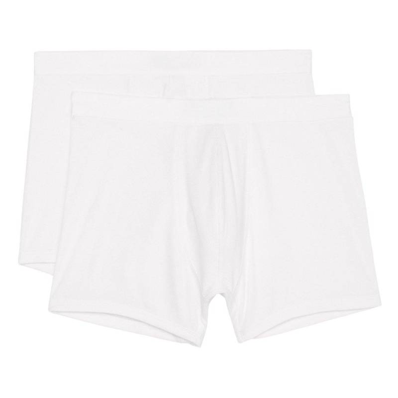 2er Pack Iconic Rib Organic Cotton - Long Short Pant Herren Weiss XL von Marc O'Polo